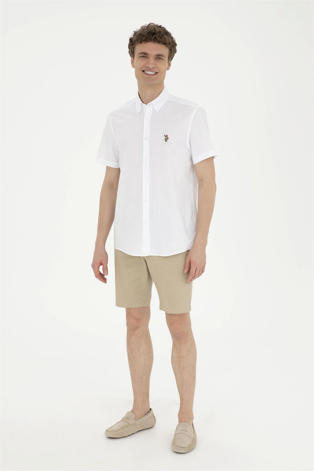 Мужские тканые шорты светло-хаки Неожиданная скидка в корзине - U.s. polo assn фото 3