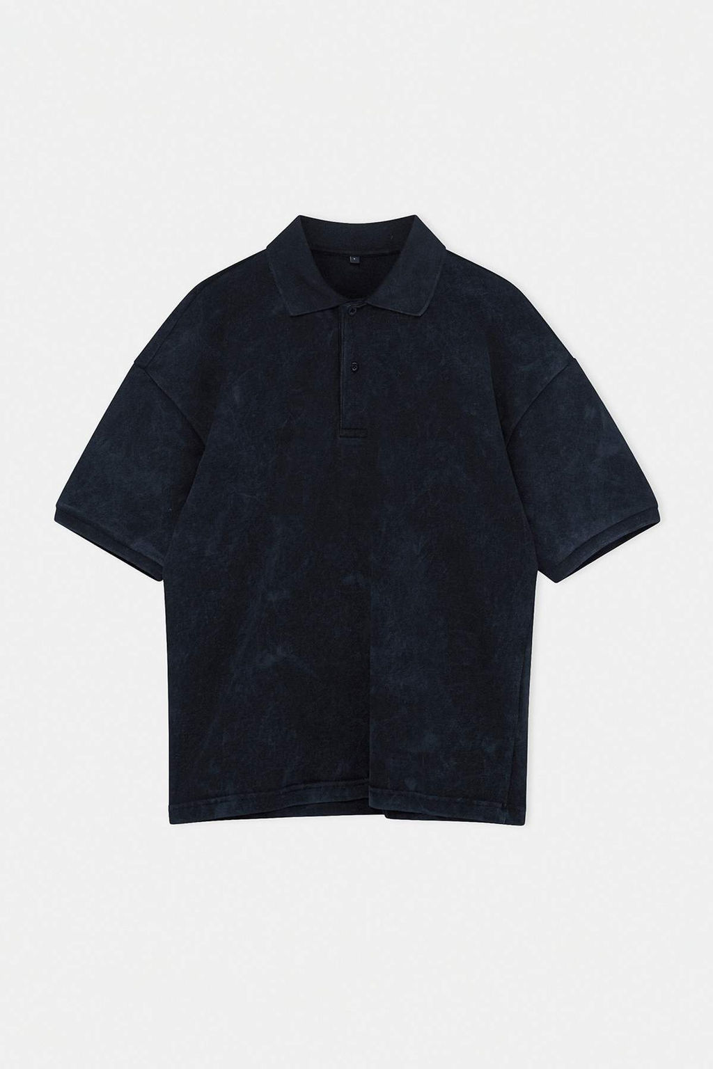 Antrasit Oversize/Genis Kesim Soluk Efekt %100 Pamuk Polo Yaka T-shirt TMNSS26TS00044