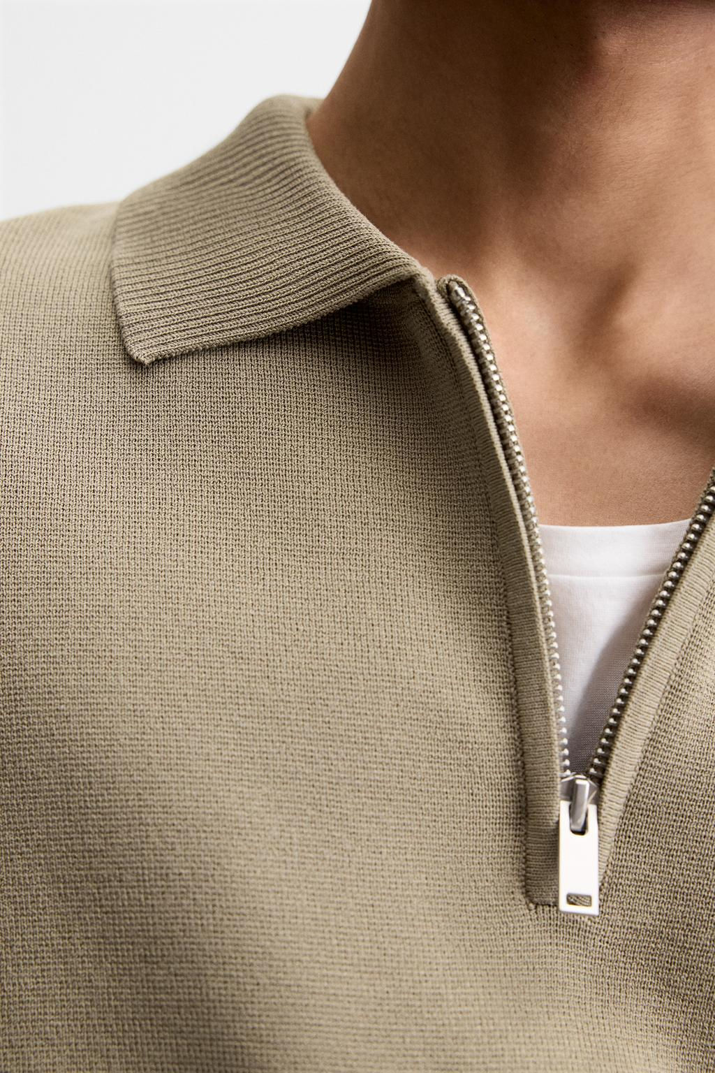 RELAXED FIT KNIT POLO SHIRT - Zara фото 6