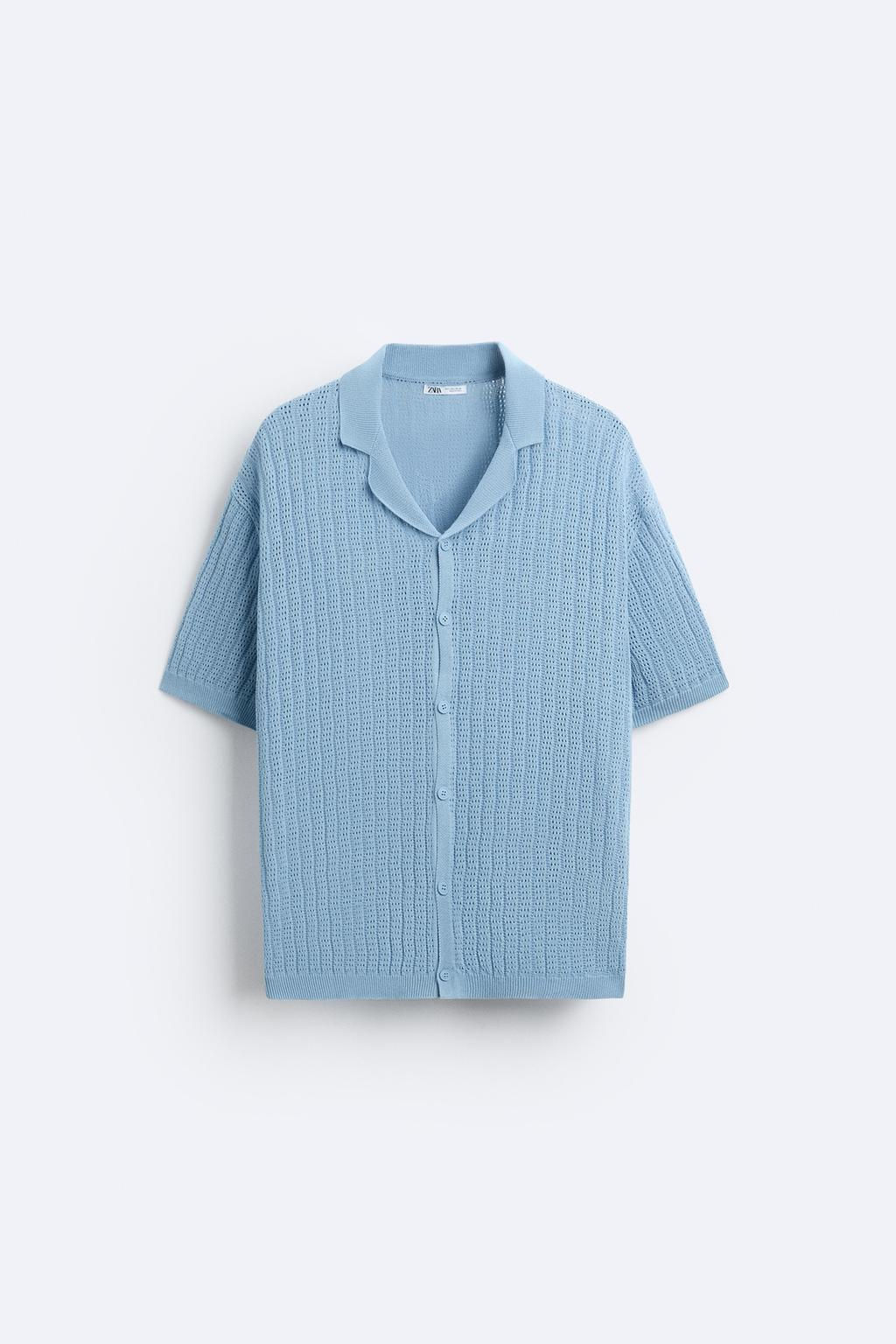 TEXTURED WEAVE KNIT SHIRT - Zara фото 7