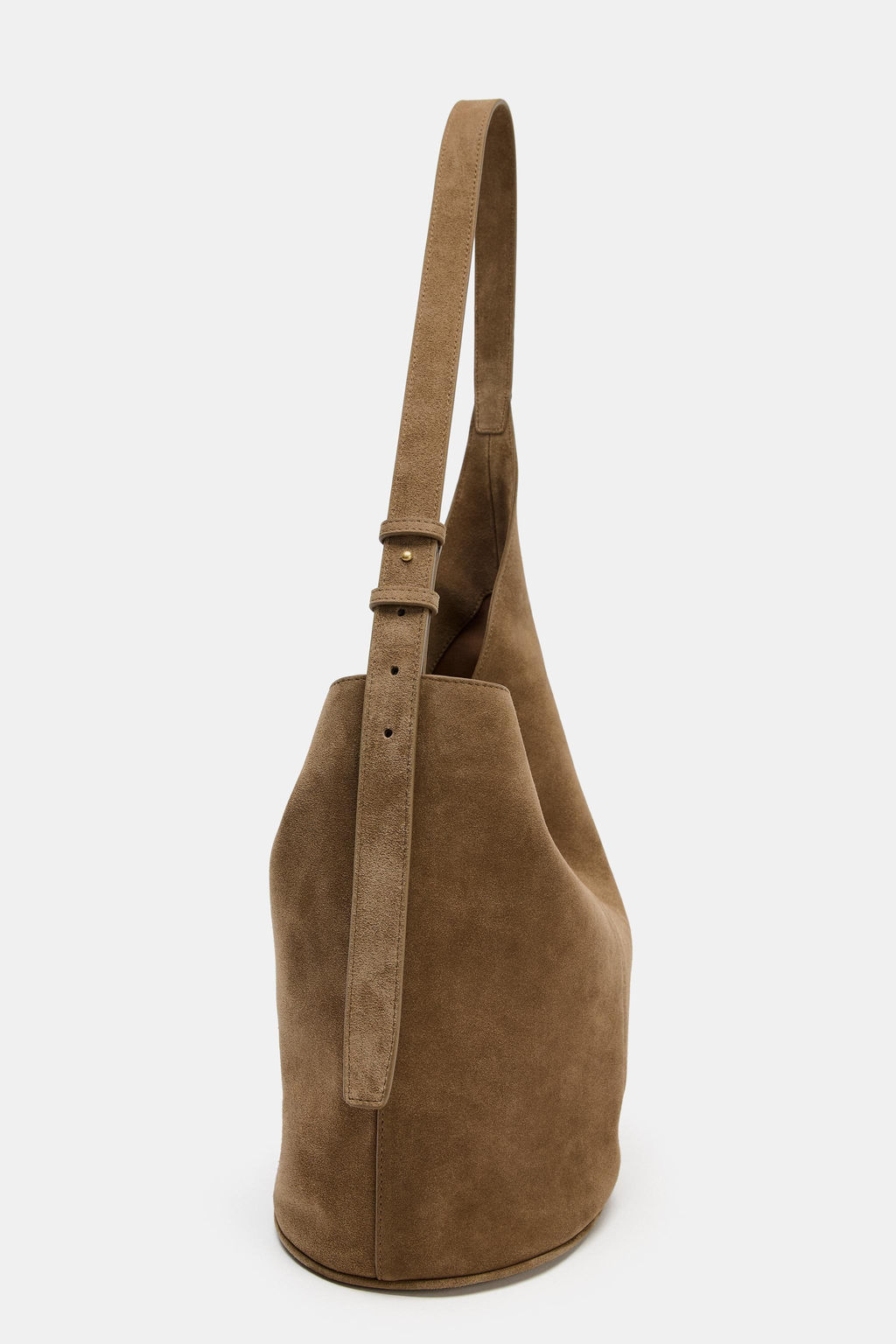 ASYMMETRIC LEATHER BUCKET BAG - Zara фото 7