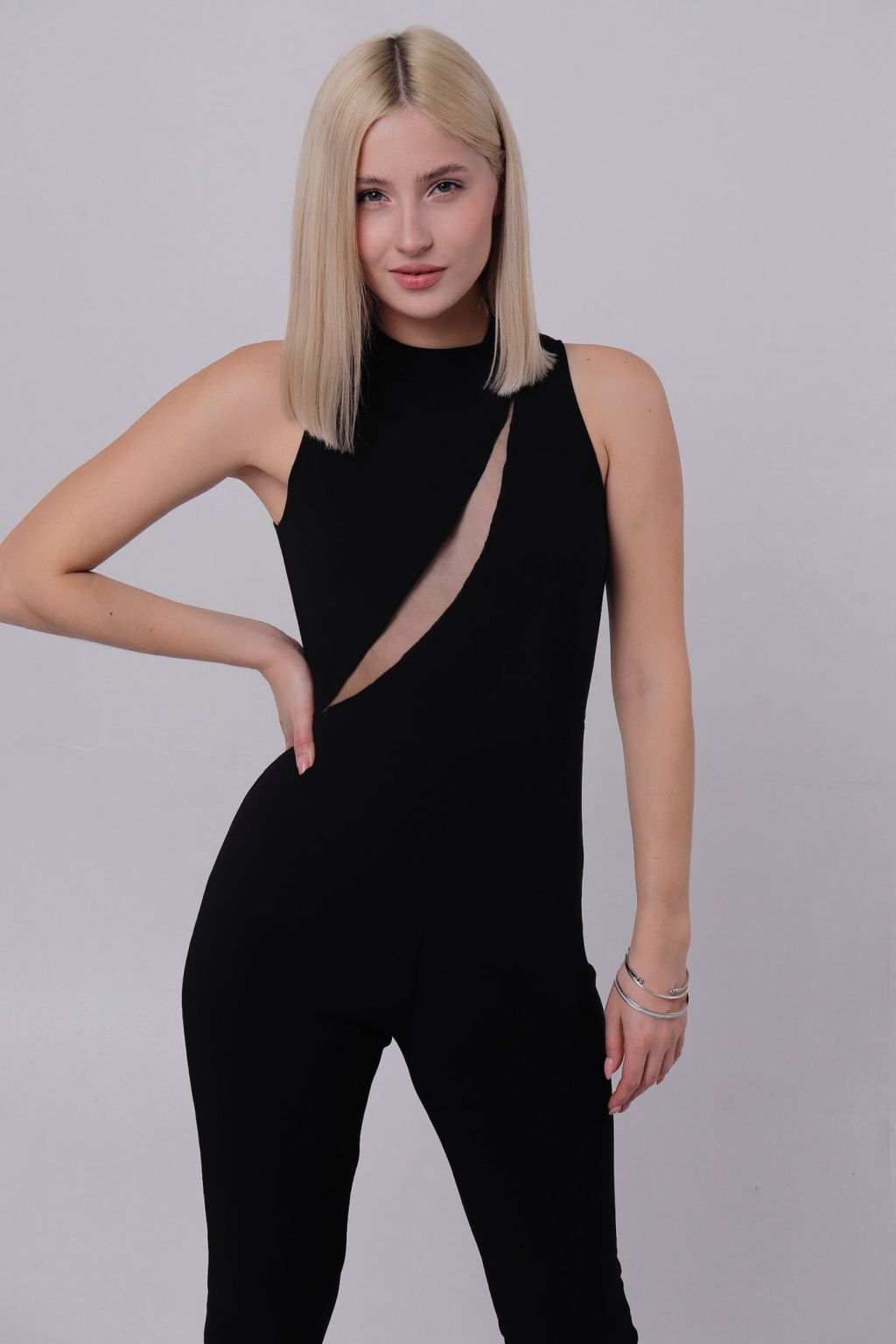 Комбинезон чёрный с вырезом - Martichelli фото 11