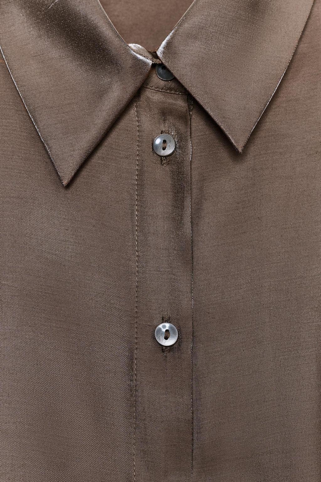 IRIDESCENT FLOWING SHIRT - Zara фото 7