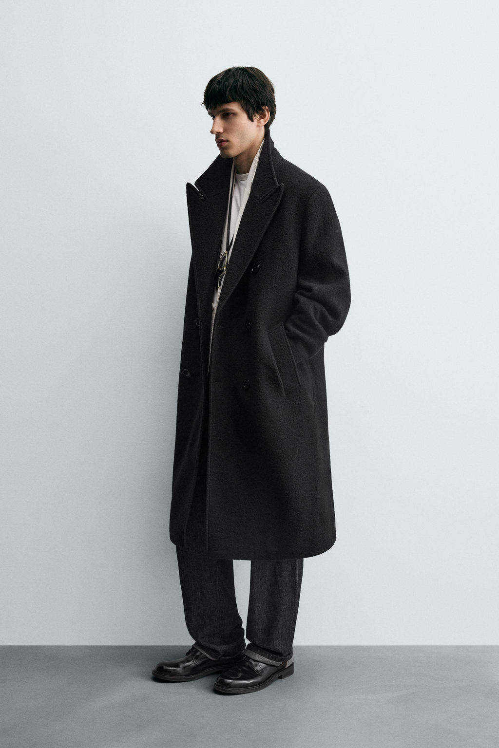 WOOL COAT BOUCL_ TEXTURE - Zara фото 4