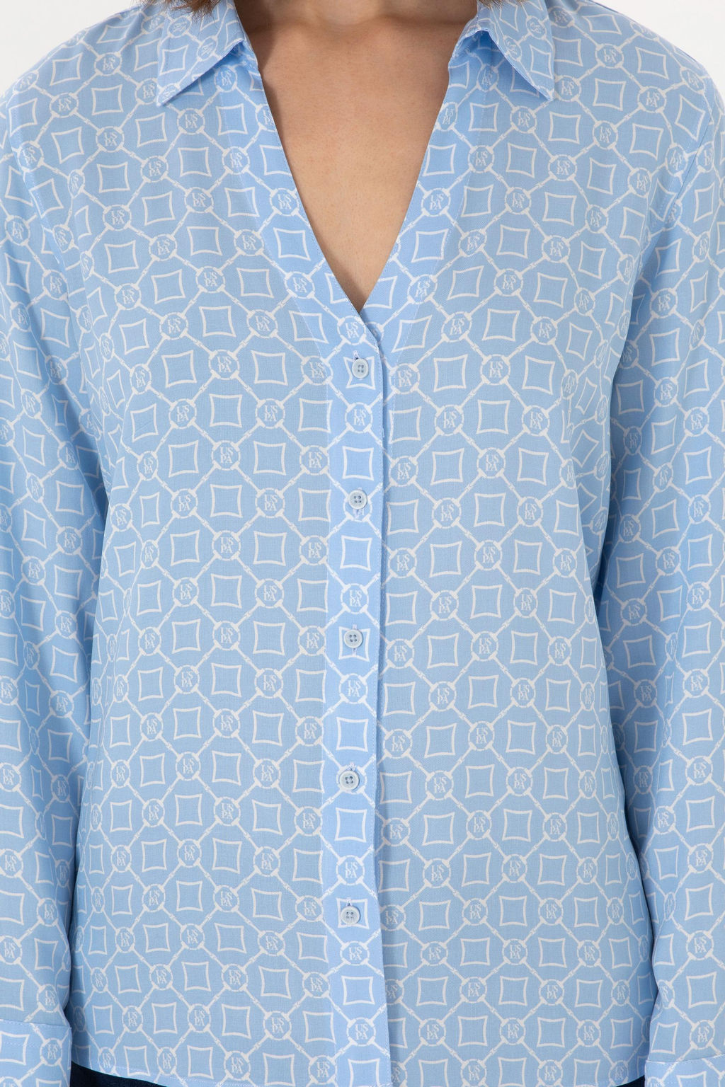 Kad_n A__k Mavi Uzun Kollu G_mlek Sepette S_rpriz _ndirim - U.s. polo assn фото 6