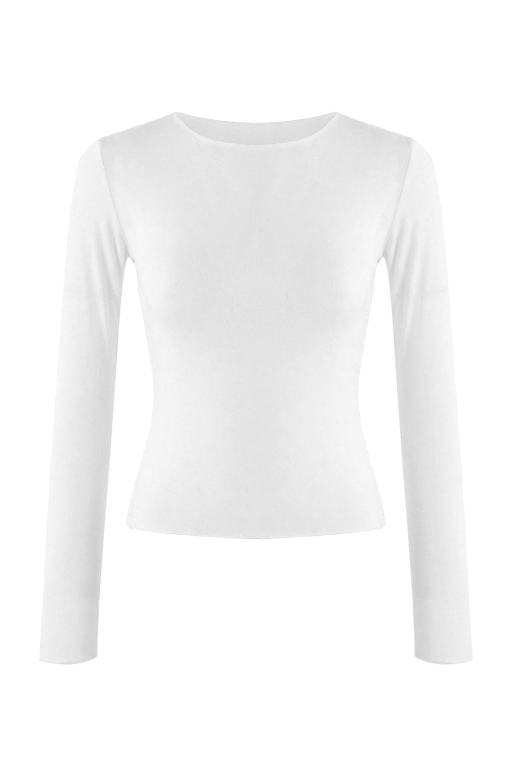 Ekru Transparan Esnek Vucuda Oturan Orme Bluz TWOAW26BZ00306