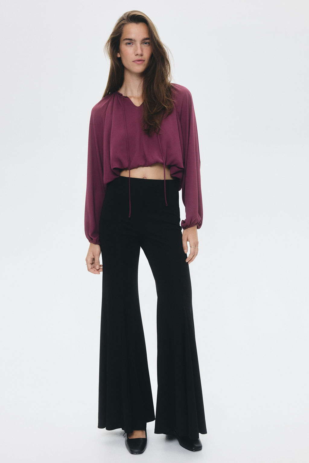 Blusa con bajo burbuja - H&m фото 5