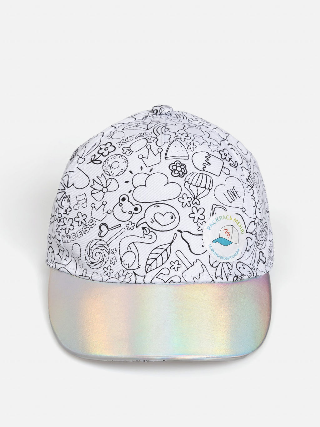 ACOOLA / Набор детский (кепка и 5 маркеров) Risuy черно-белый  фото 3