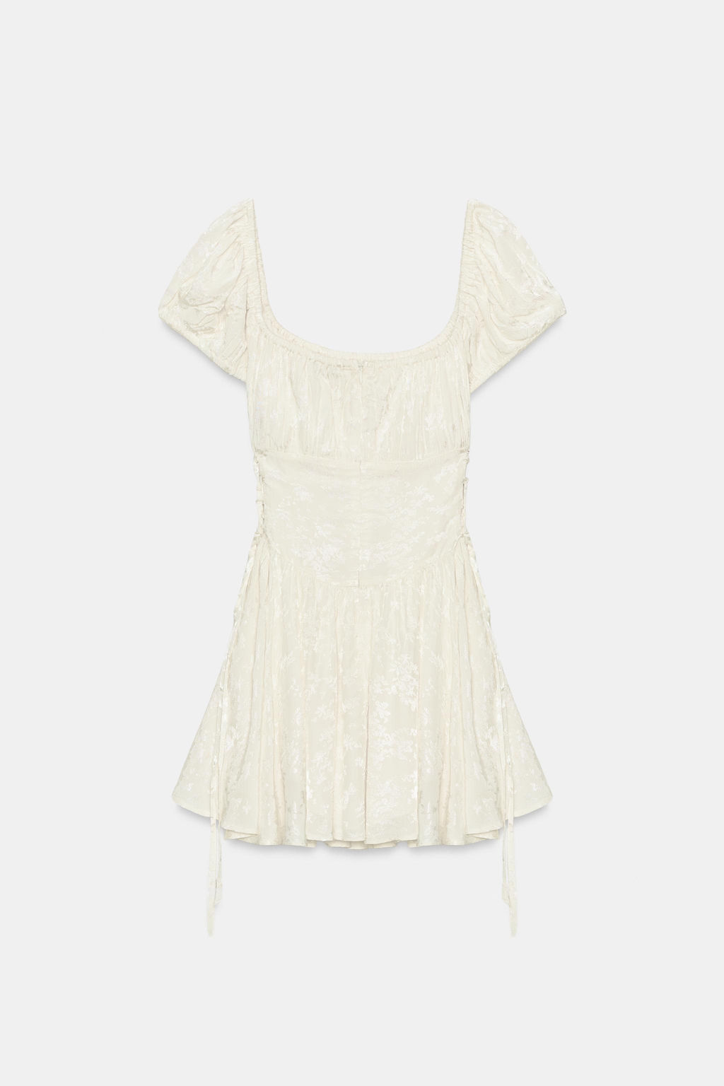 VESTIDO MINI JACQUARD LAZADAS / Crudo - Zara фото 5