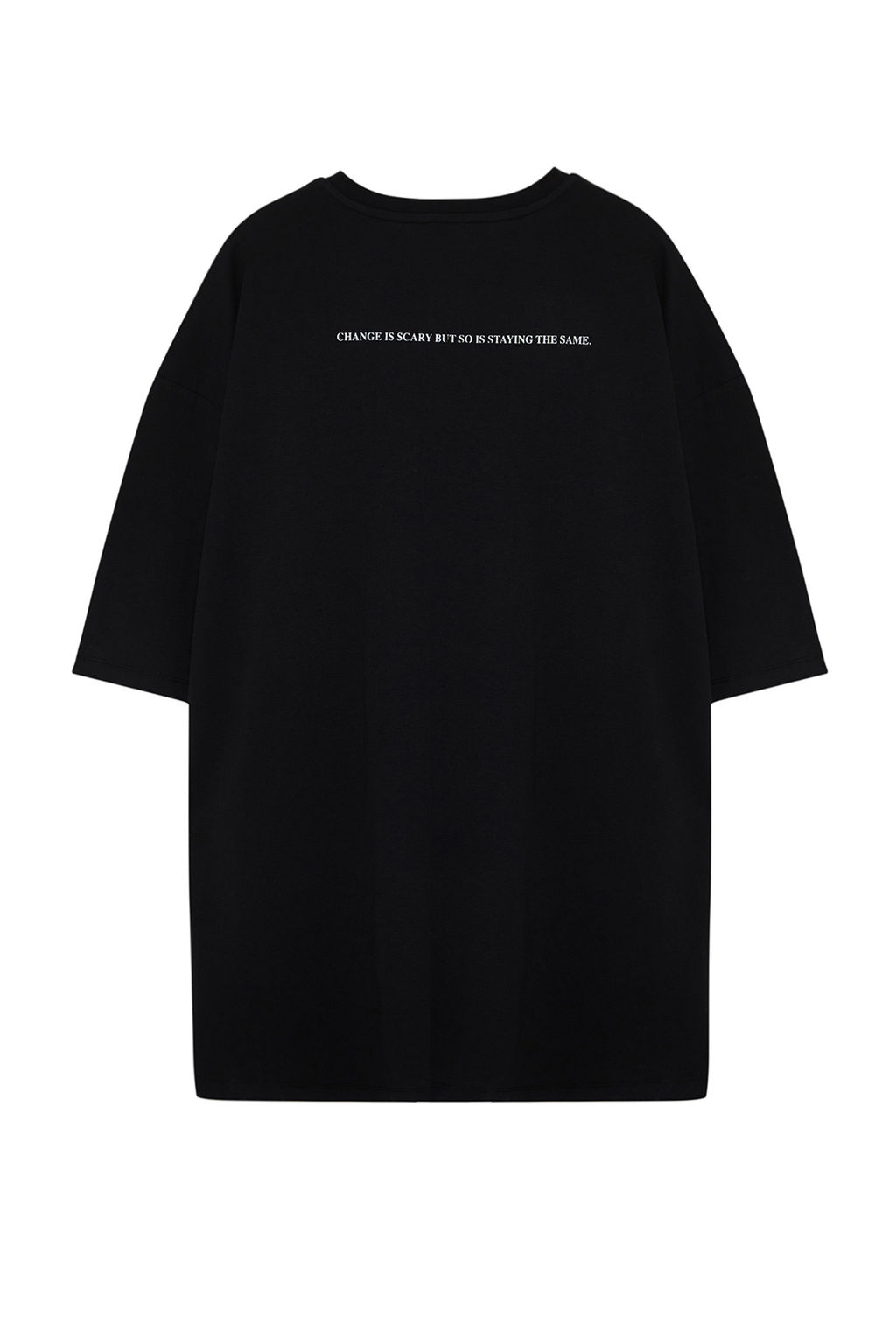 Buyuk Beden Siyah Oversize Cep Detayl? Bask?l? %100 Pamuklu T-Shirt TMNSS24BF00026 - Trendyolmilla фото 8