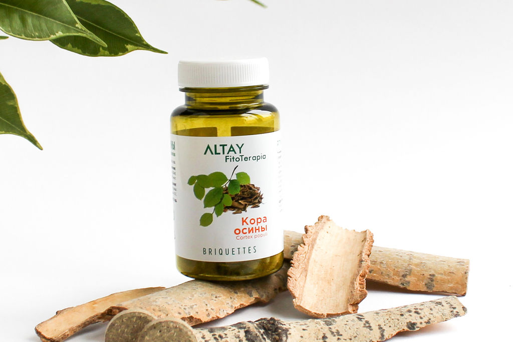 БАД в монобрикетах Кора осины Алфит 4013  фото 3