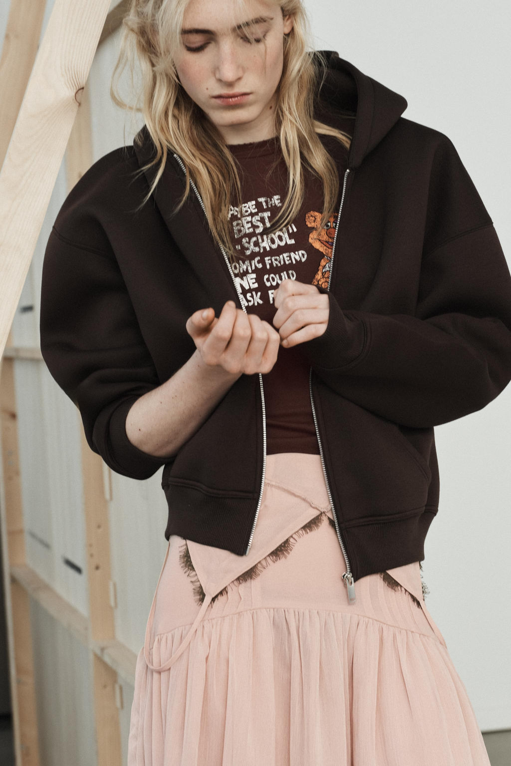 NEOPRENE-EFFECT HOODIE - Zara фото 10