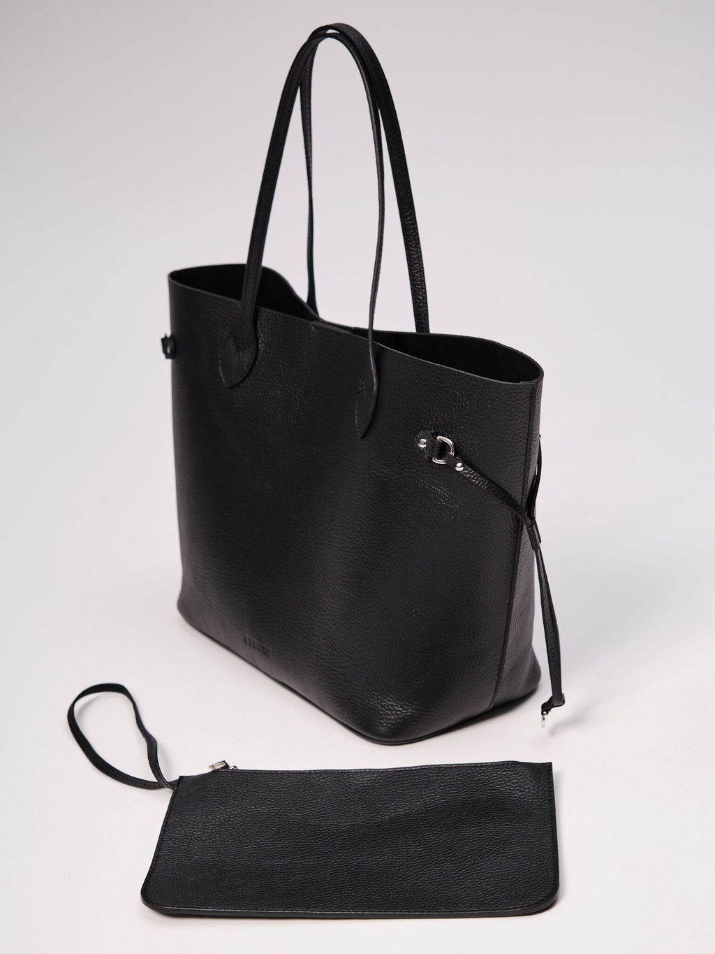 Сумка кожаная шоппер Deboro 30890 черная