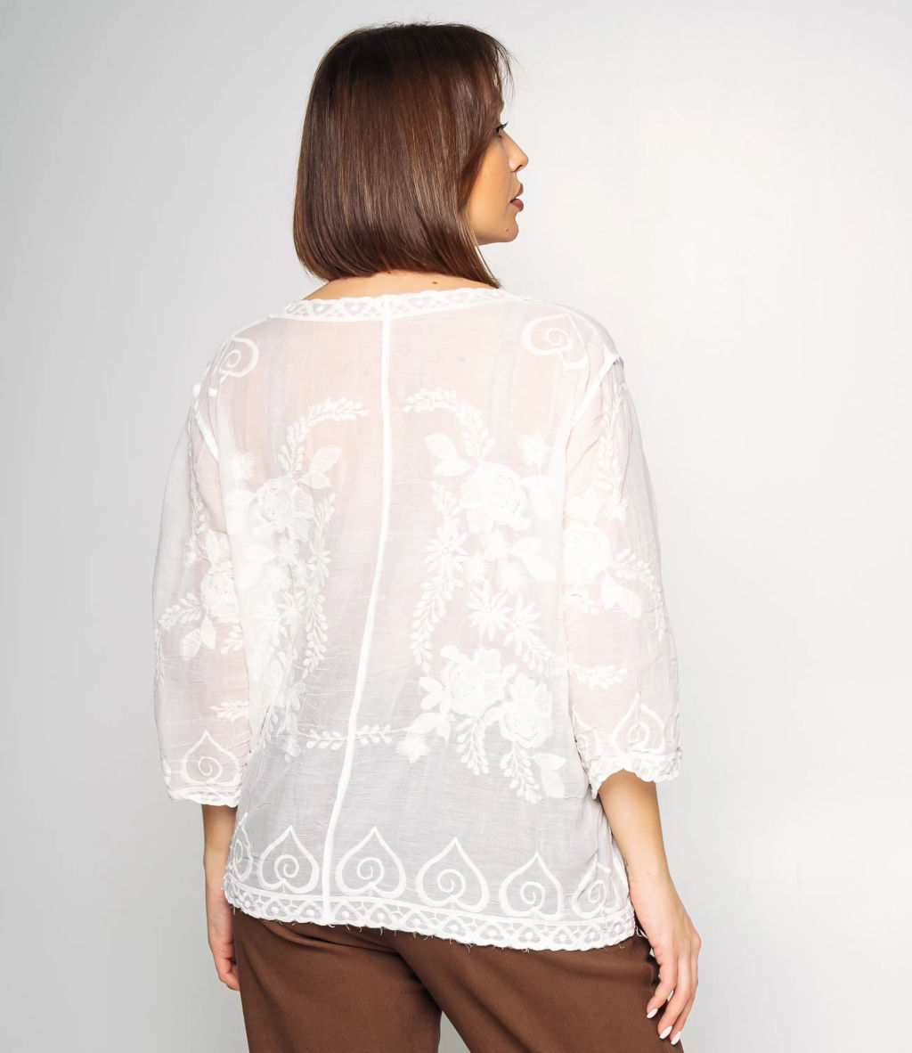 Блуза #КТ34 (5), белый - Dommod фото 3