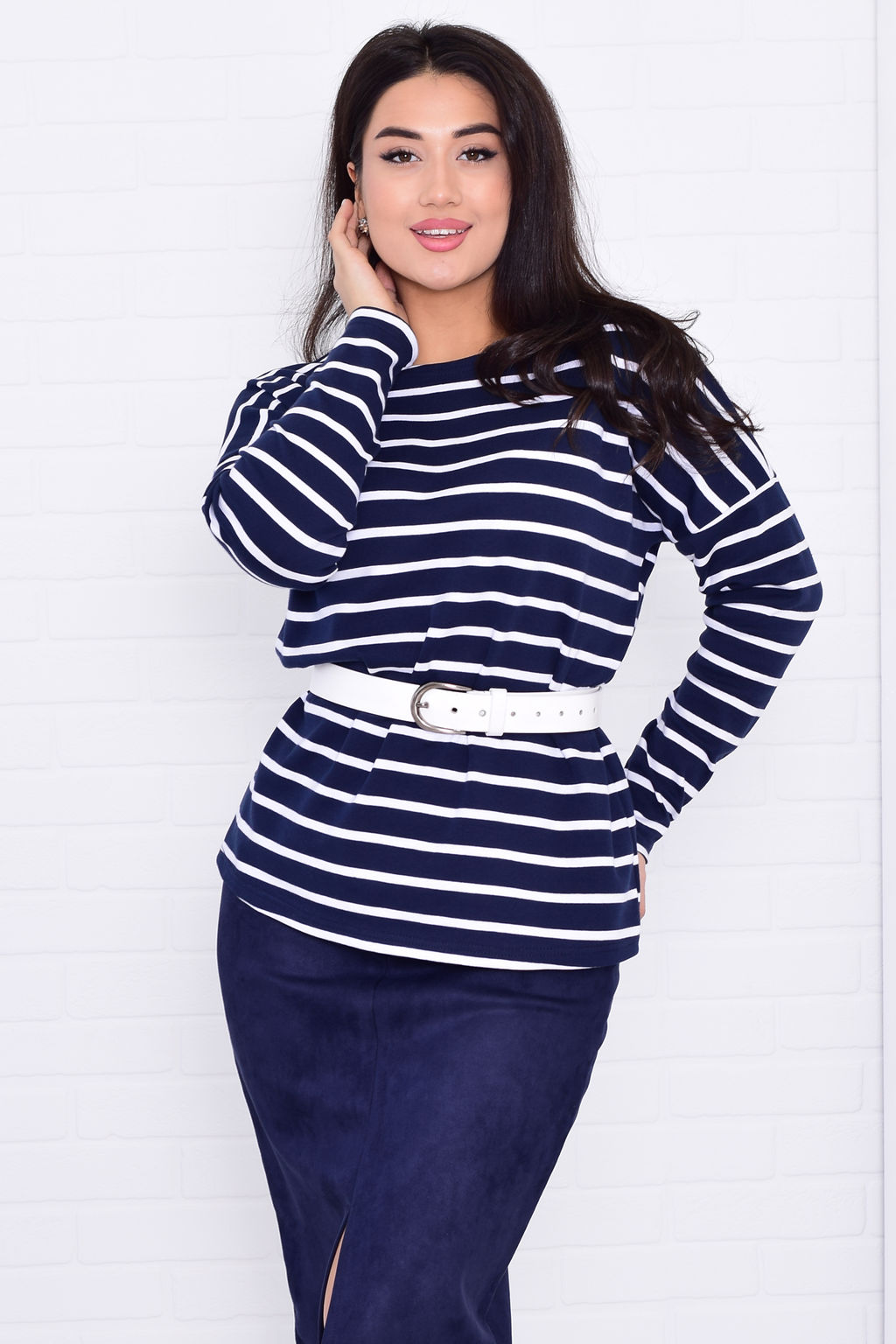 *Джемпер тельняшка женский Ф-3-039 - Новое кимоно фото 3