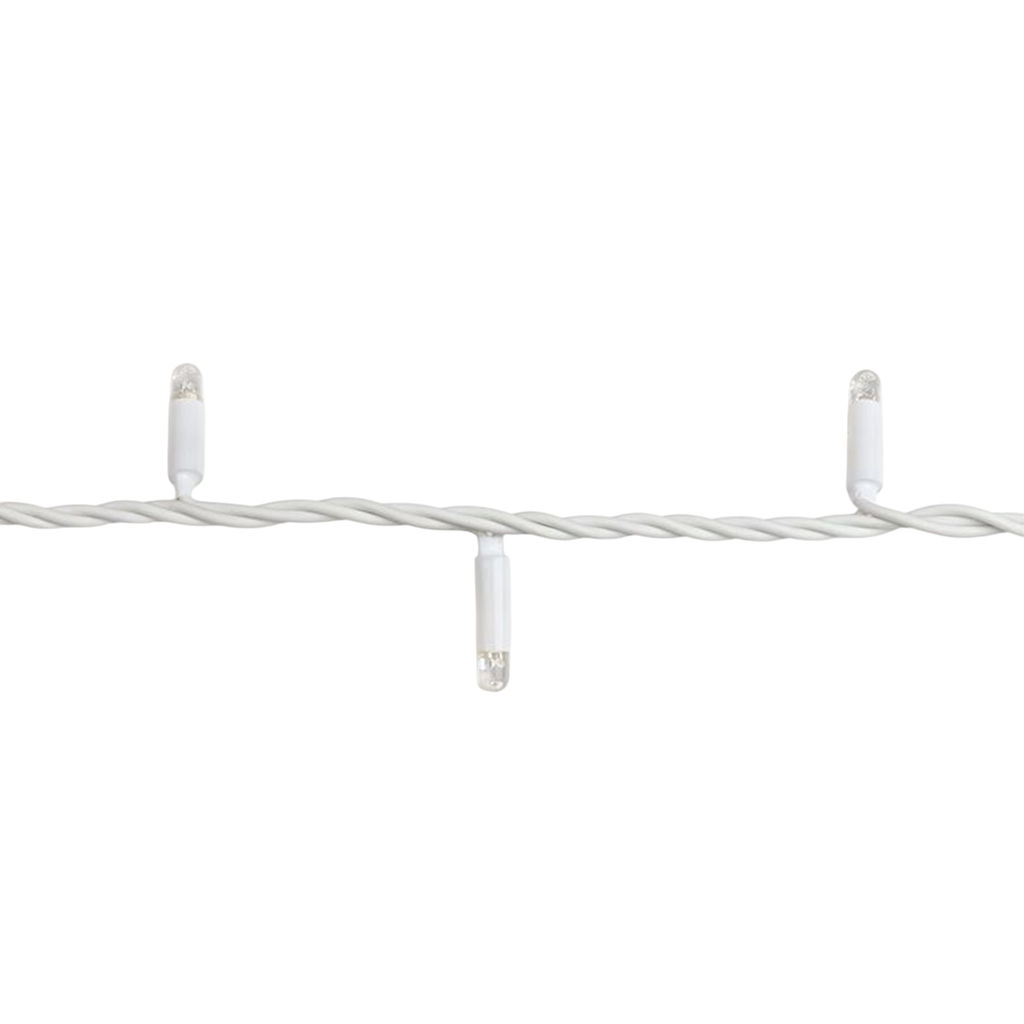 ULD-F90PRO S5M-050/TWK WW Гирлянда светодиодная, 5м, без вилки. С эффектом мерцания. Соединяемая. 50 светодиодов. Теплый белый свет (2700K). IP67. Провод белый. ТМ Uniel