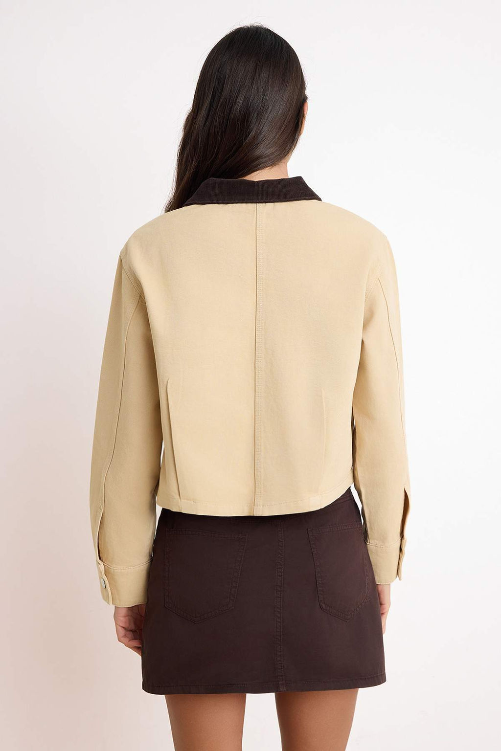 Bej Yaka Detayl? %100 Pamuk Denim Ceket TWOSS26CE00031 - Trendyolmilla фото 4