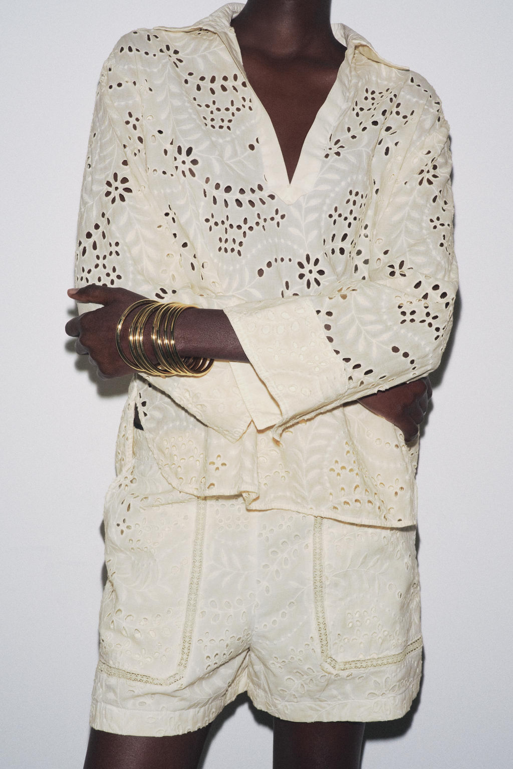 ZW COLLECTION SHIRT WITH CUTWORK EMBROIDERY