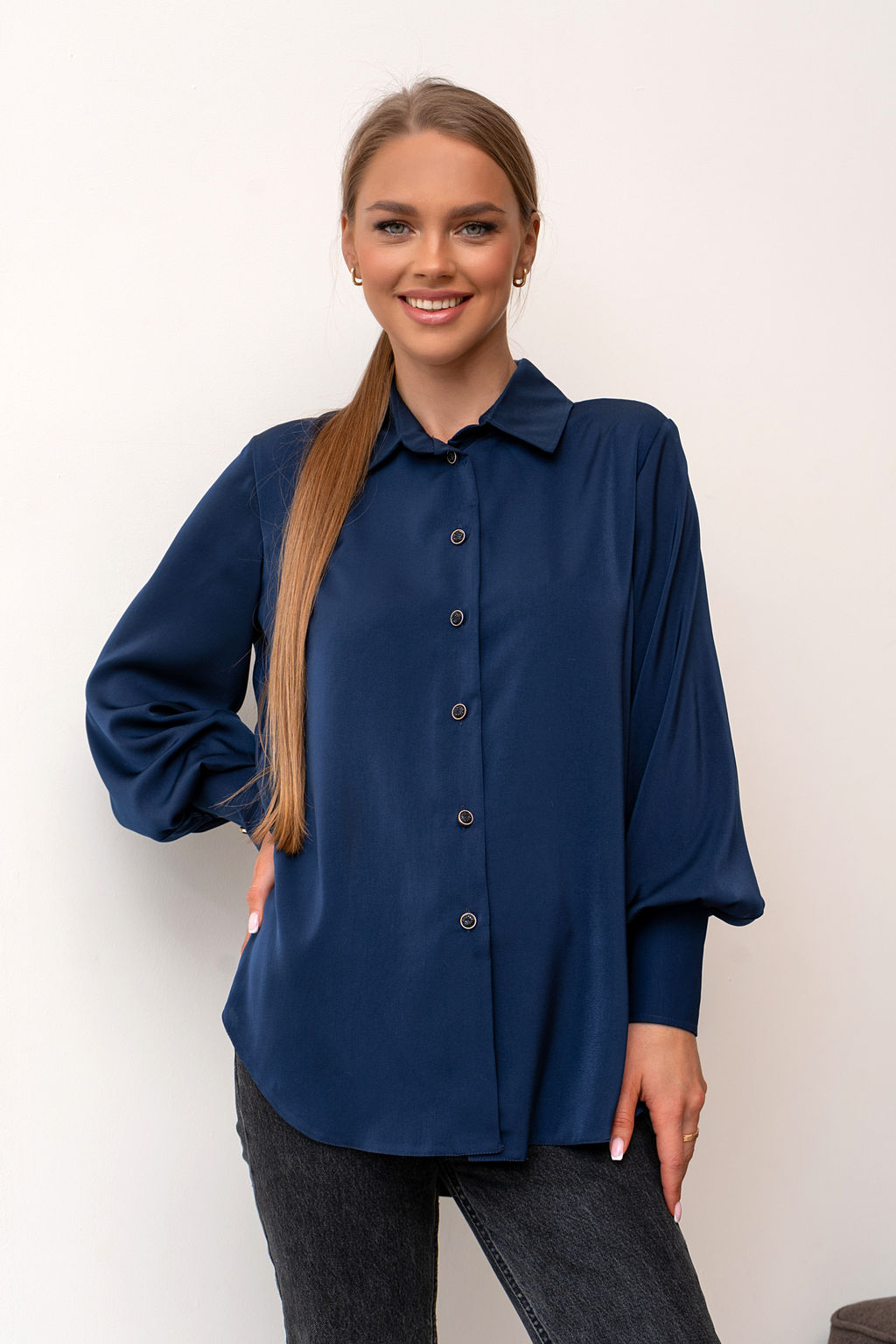 Рубашка Open Style 5281 синий