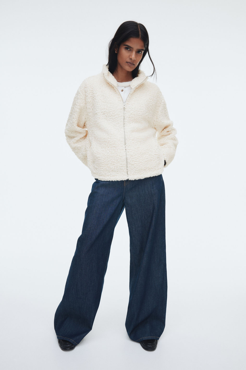 Chaqueta oversize en borreguito - H&m фото 5