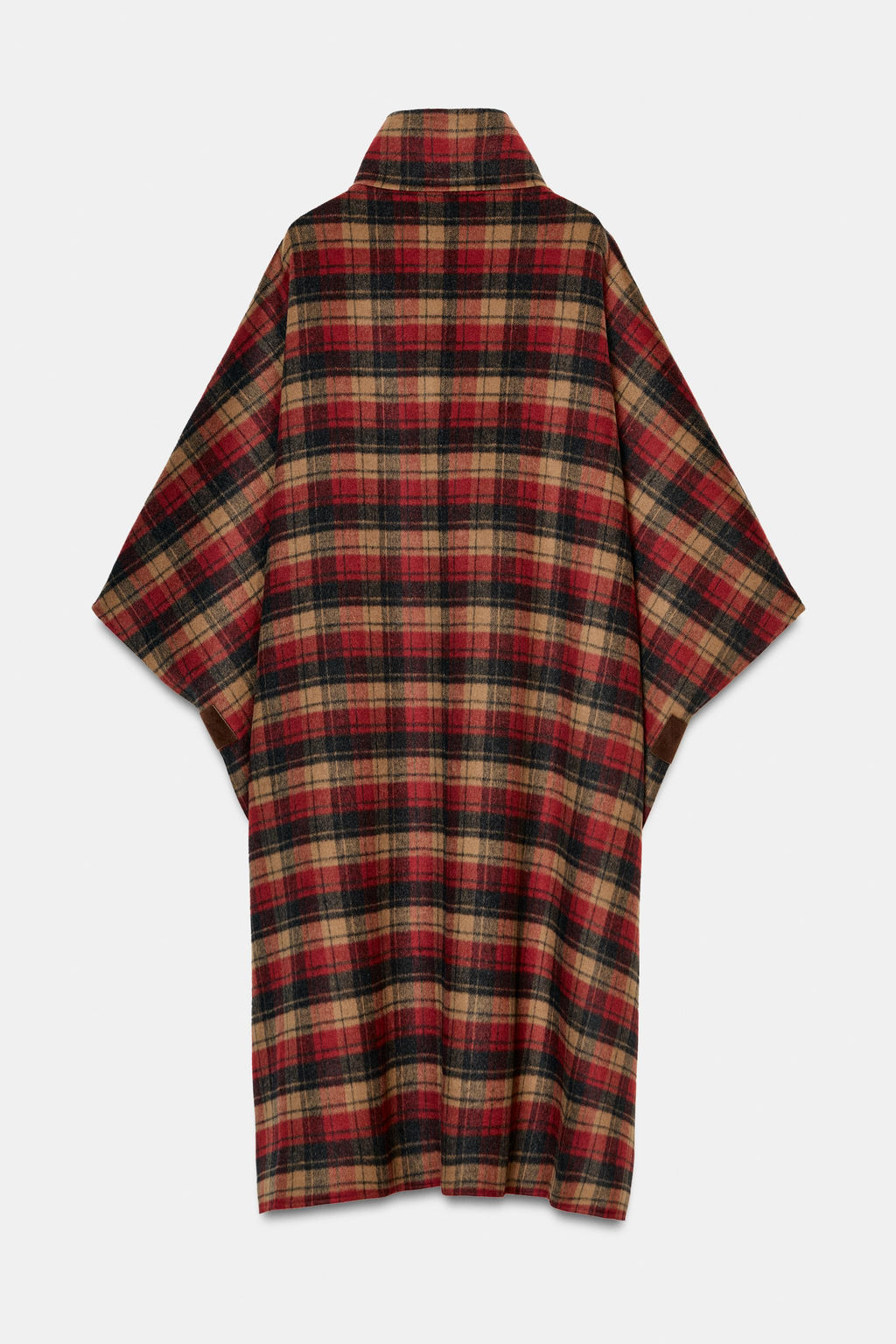ZW COLLECTION LIMITED EDITION WOOL BLEND CHECK CAPE - Zara фото 15
