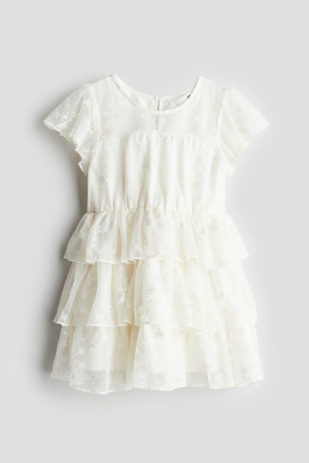 Vestido de gasa con volantes