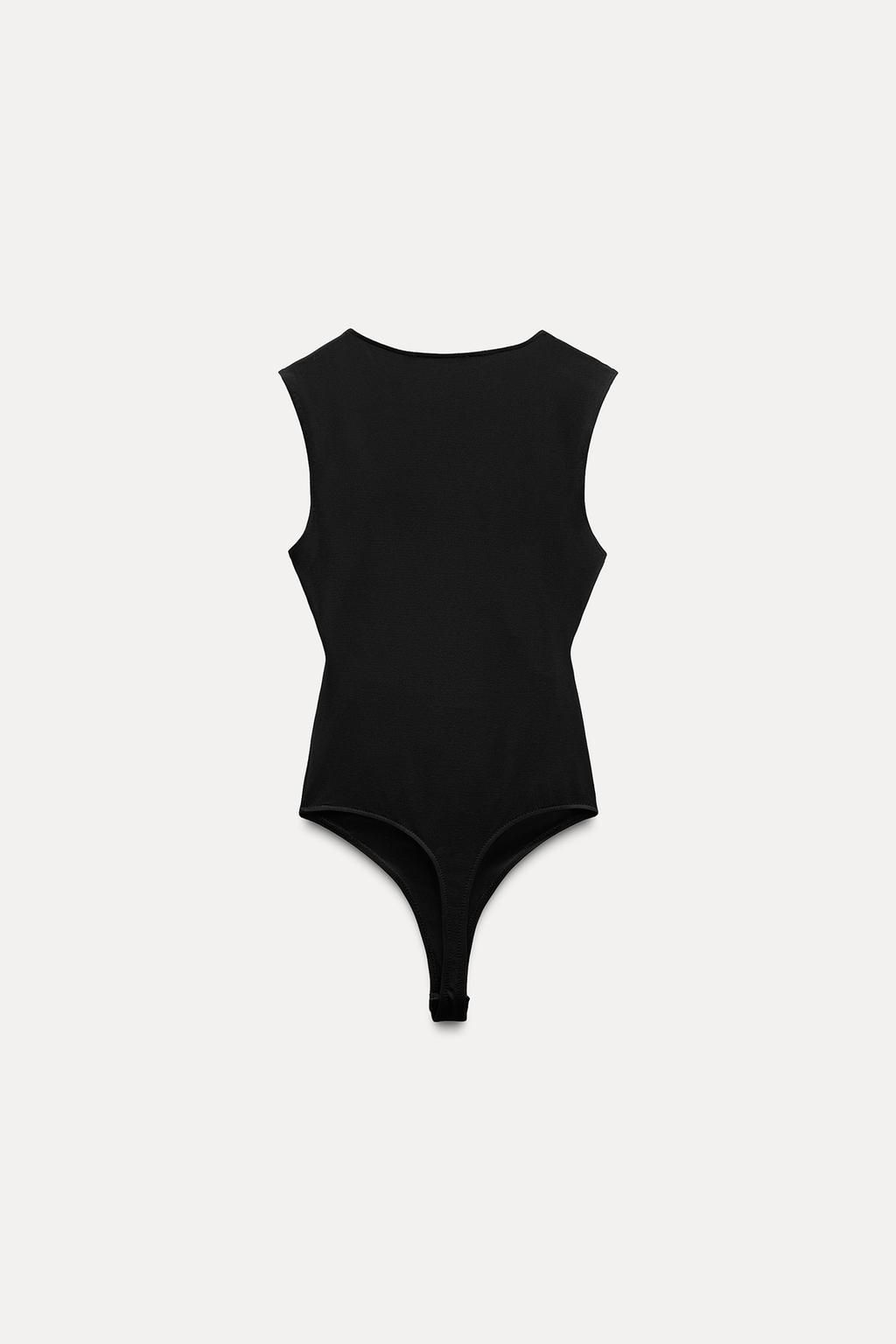 GATHERED POLYAMIDE BODYSUIT - Zara фото 6