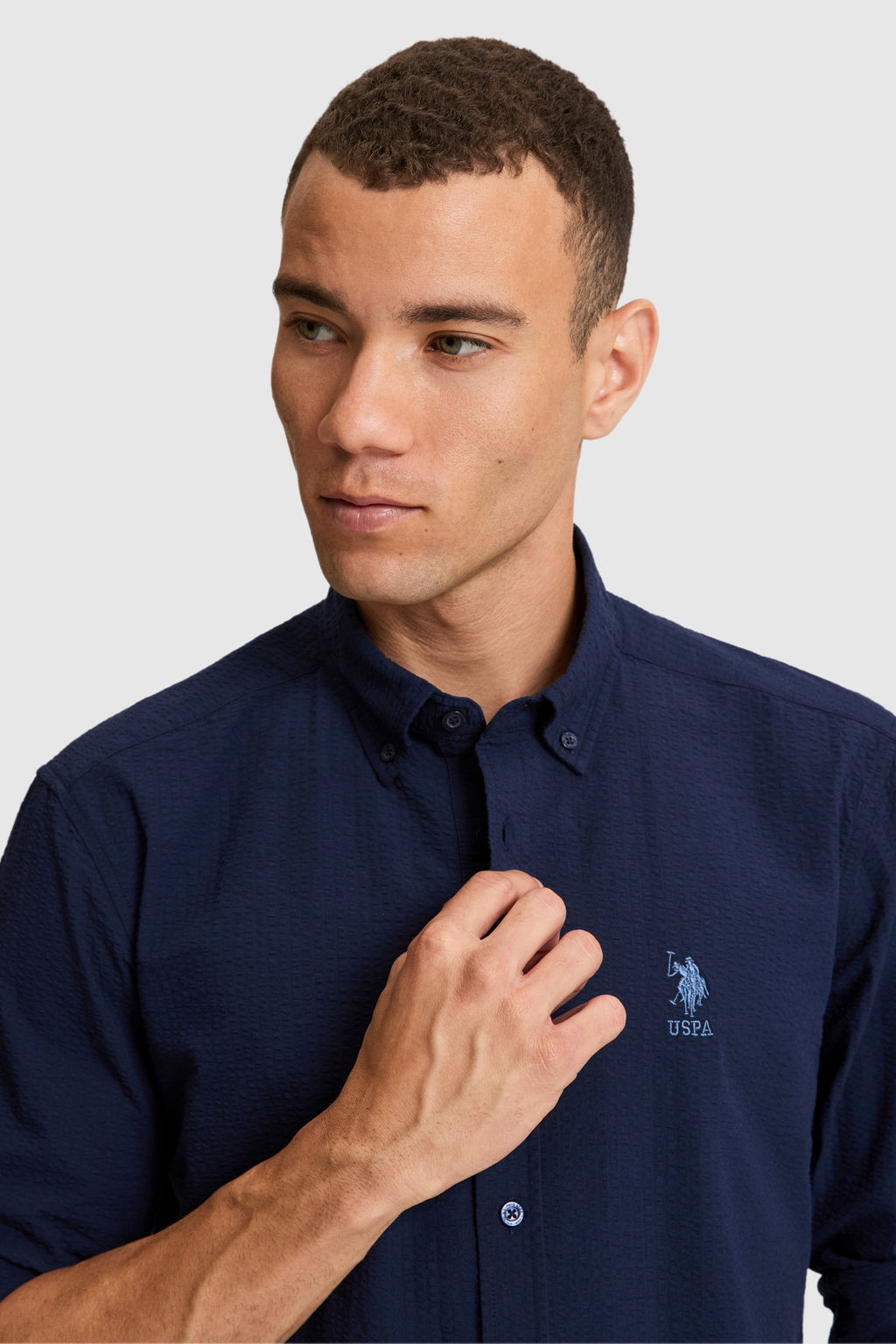 Erkek A__k Lacivert Uzun Kollu Basic G_mlek - U.s. polo assn фото 2