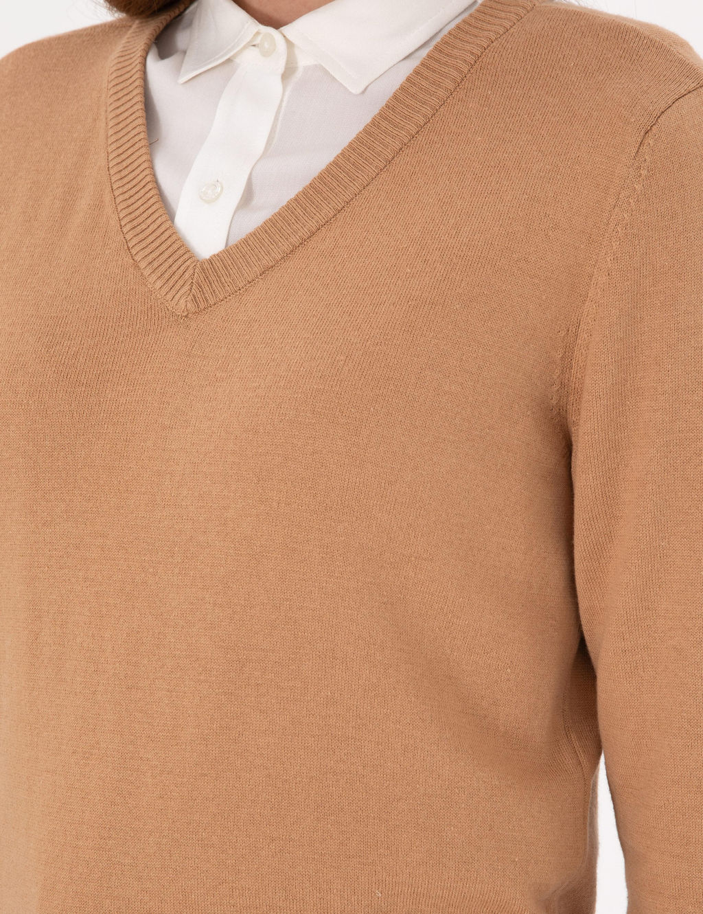 Camel Slim Fit Basic Kazak