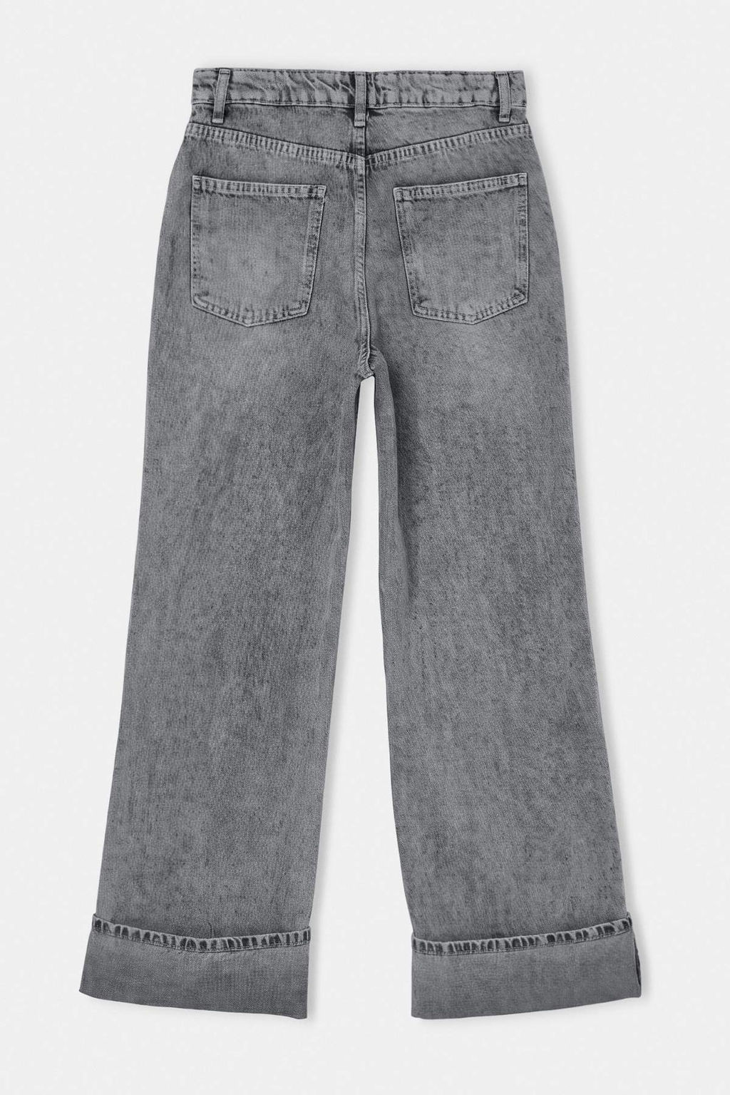 Gri %100 Pamuk Y_ksek Bel Wide Leg Jeans TWOAW27JE00016 - Trendyolmilla фото 11