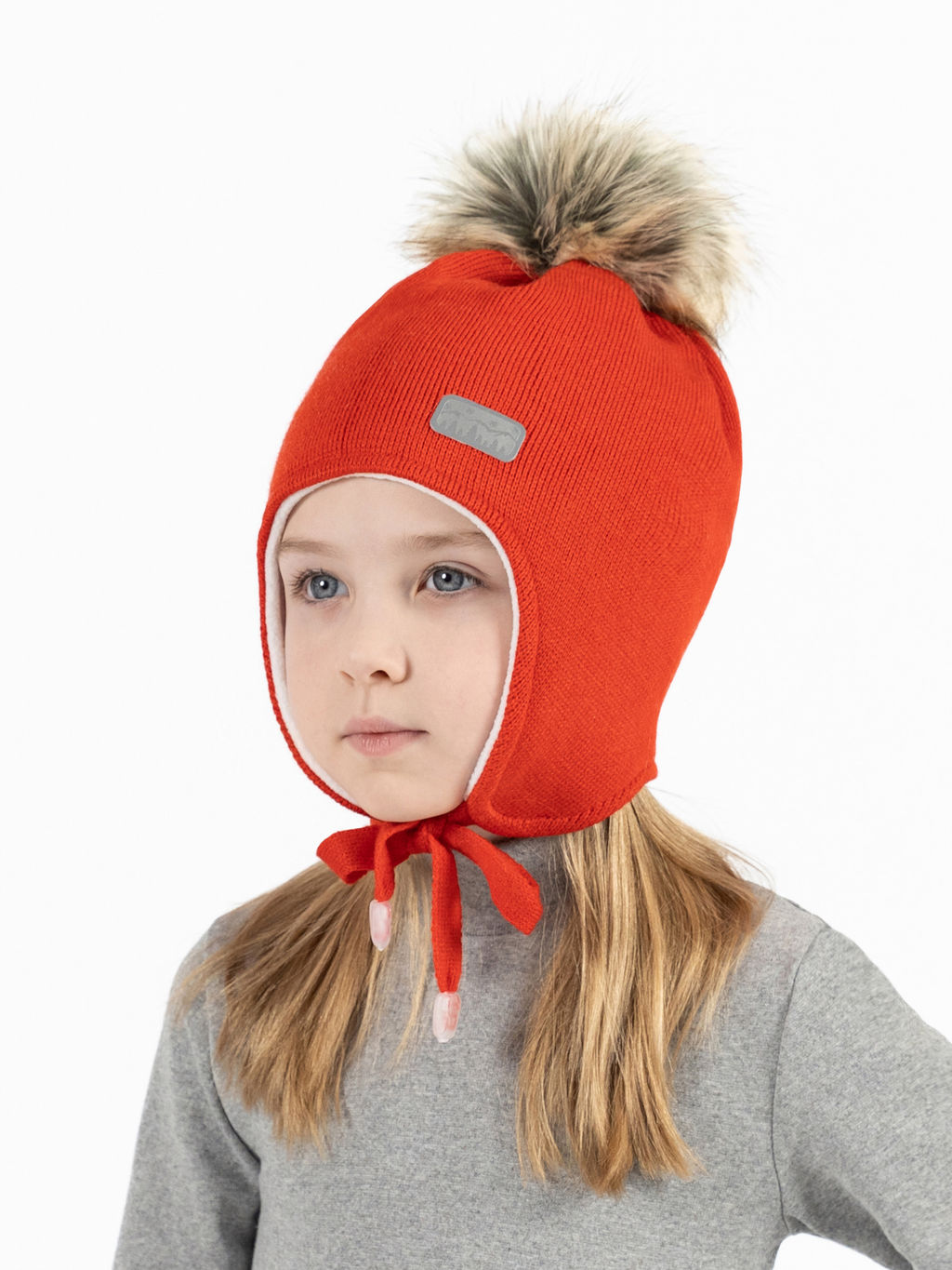 Шапка детская красная Ш-088 (48)