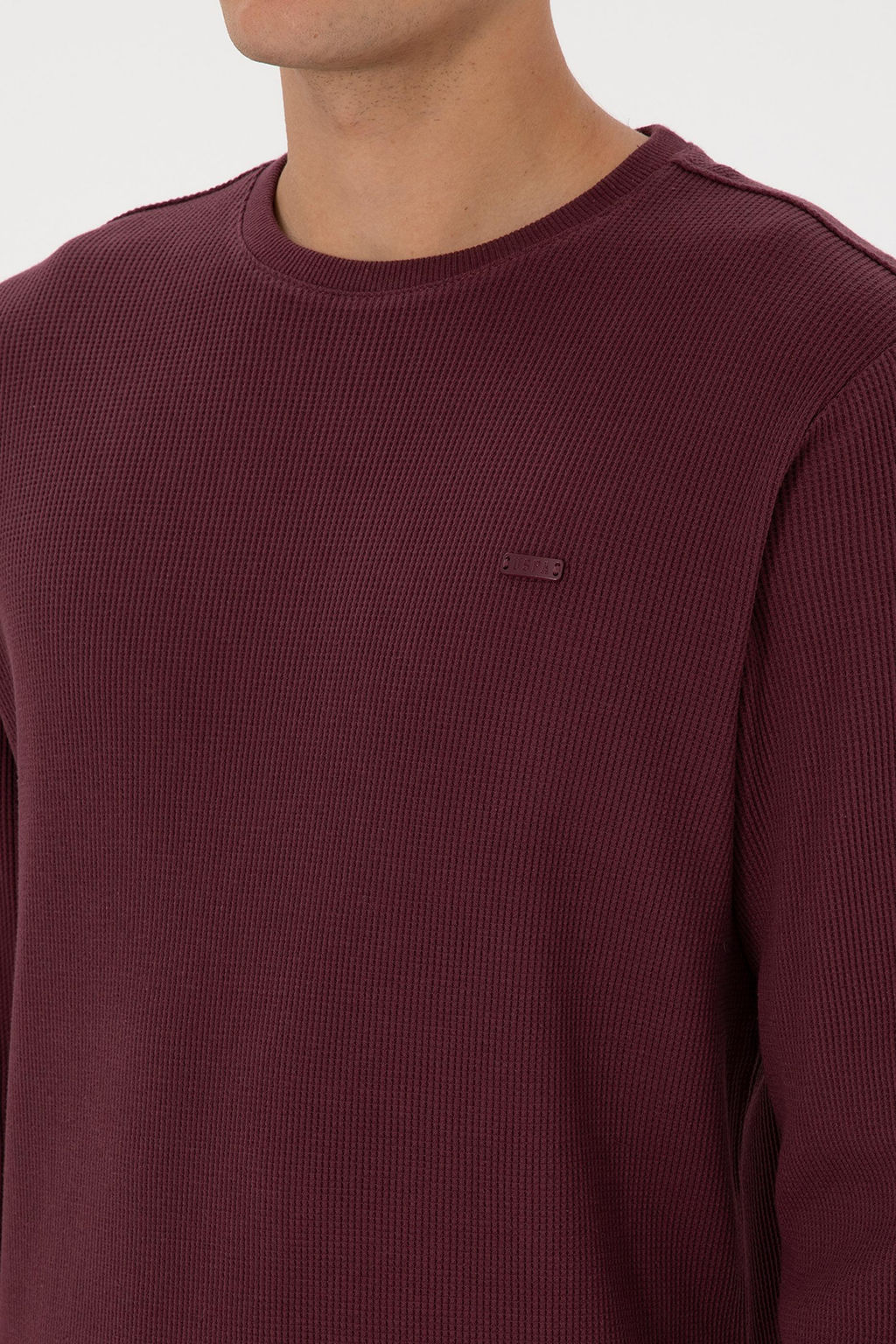Erkek Regular Fit Bisiklet Yaka Bordo Sweatshirt - U.s. polo assn фото 7