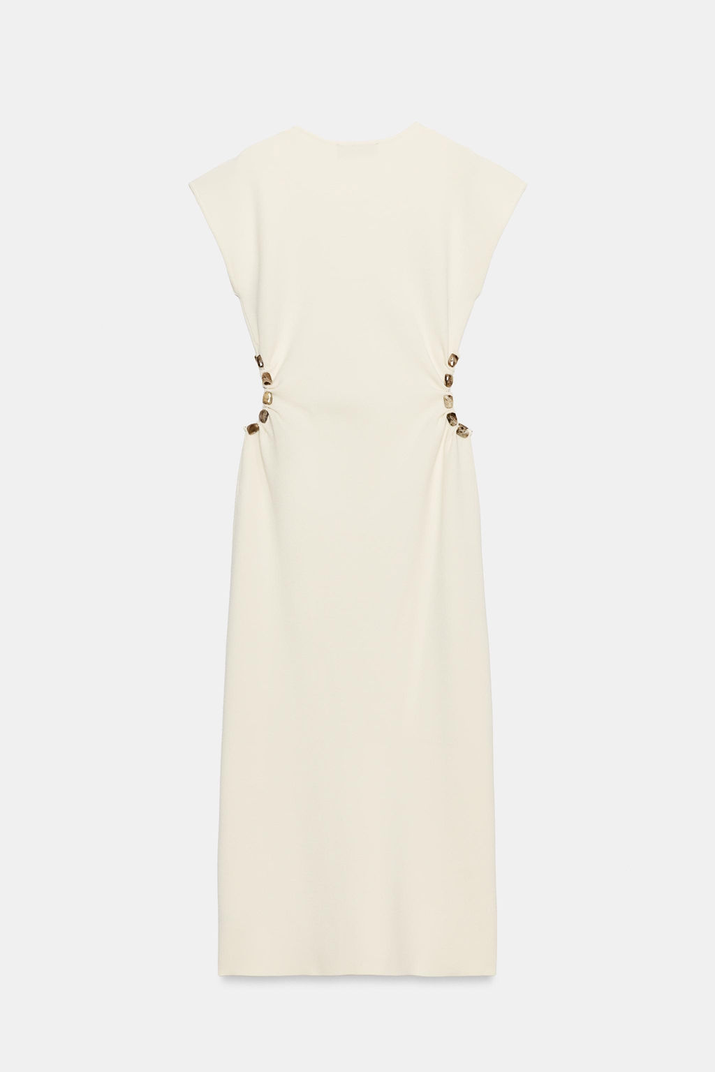 VESTIDO PUNTO CUT OUT BOLAS / Crudo - Zara фото 7