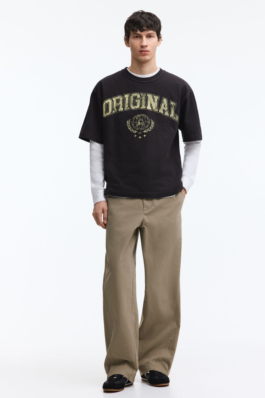 Pantal?n con costuras giradas Relaxed Fit - H&m фото 3