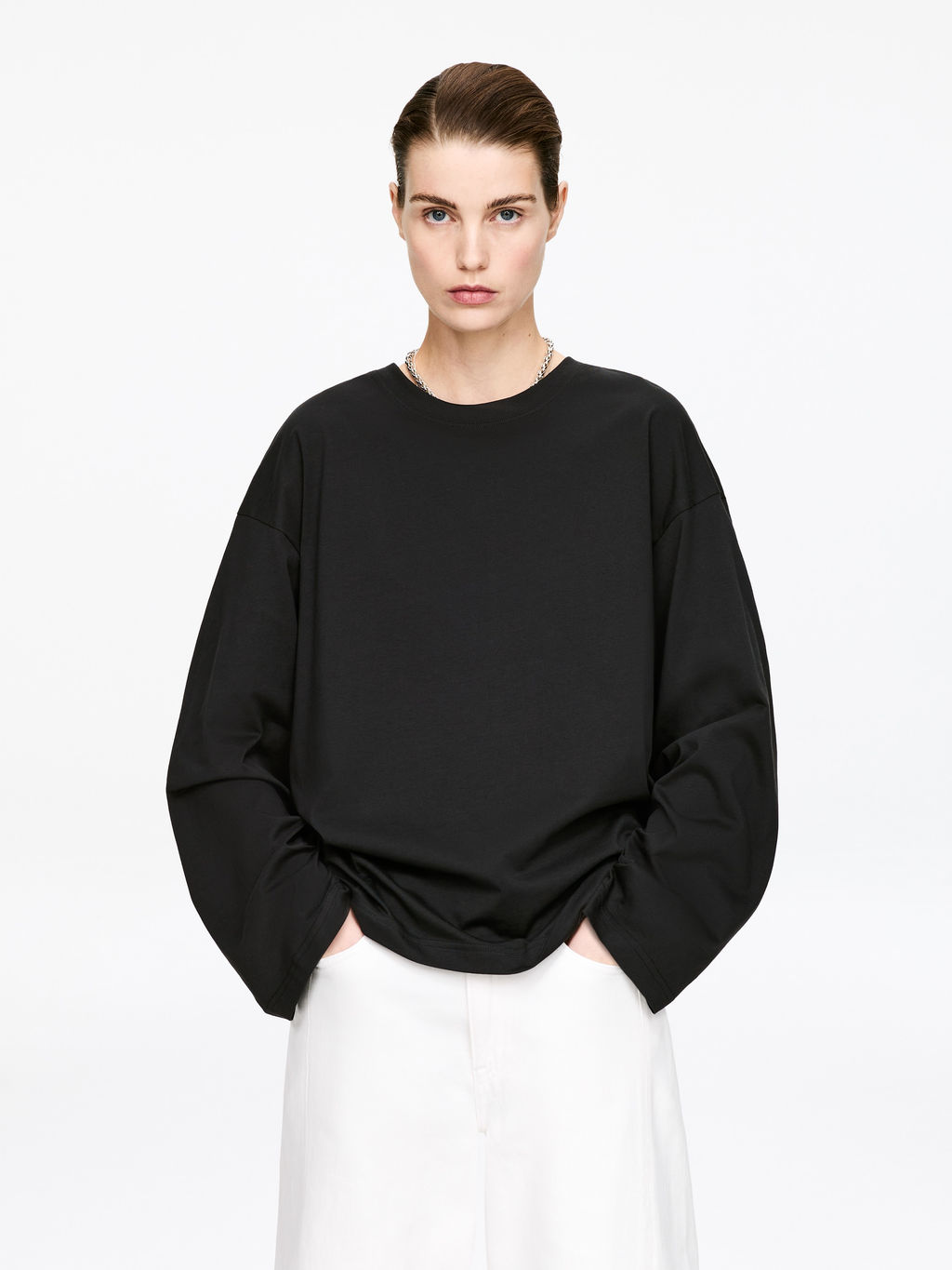 Camiseta de manga larga relaxed fit - H&m фото 6