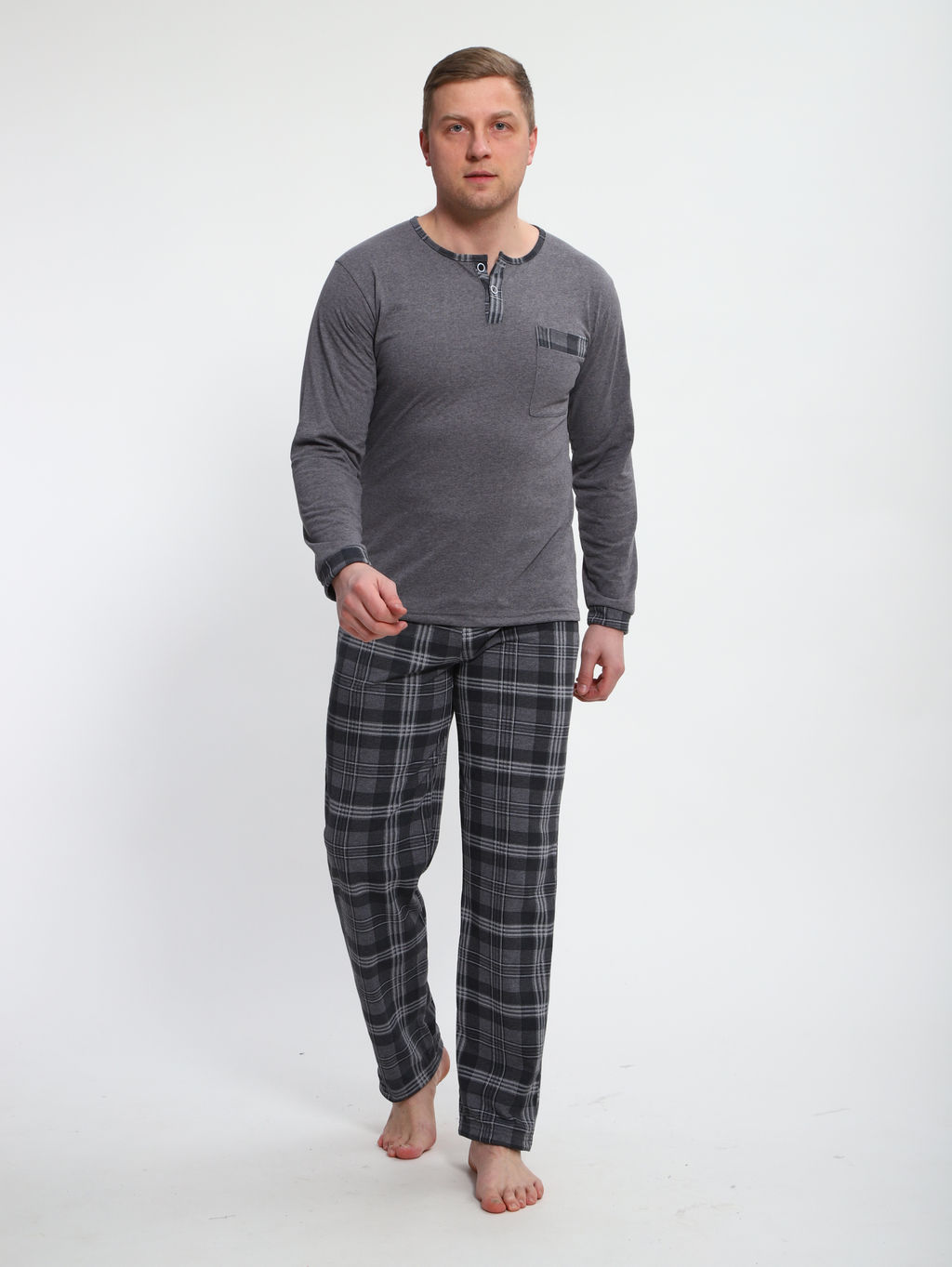 КД28 Пижама мужская (серый)