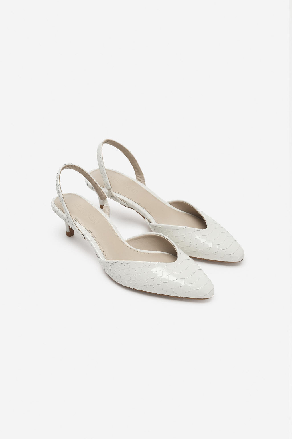 ZAPATO KITTEN PIEL - THE ITEM ZARA WOMAN / blanco  фото 5