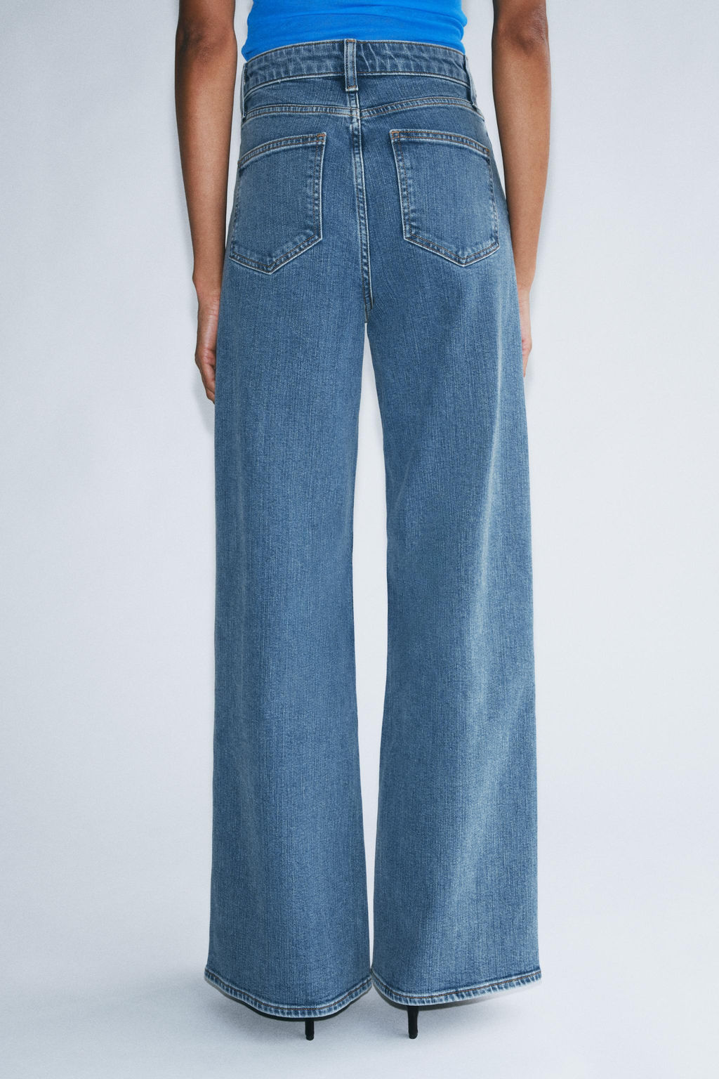 JEANS ZW COLLECTION WIDE LEG TIRO ALTO / Azul - Zara фото 3