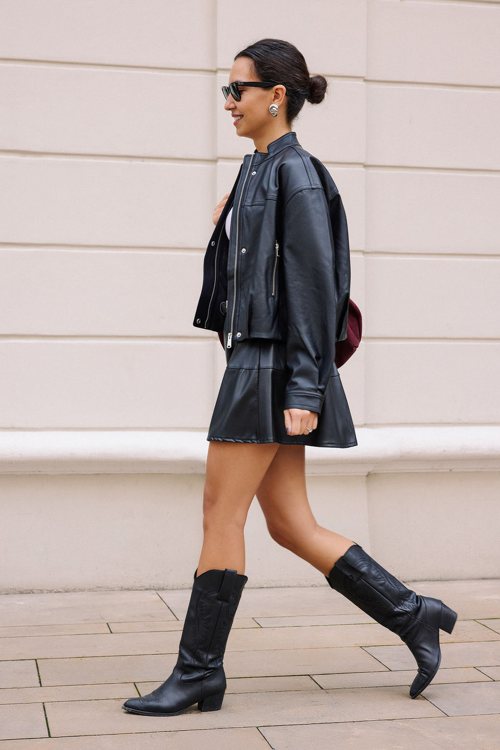 Siyah Oversize Kal?p Suni Deri Ince Ceket Mont TWOAW26MO00034 - Trendyolmilla фото 8