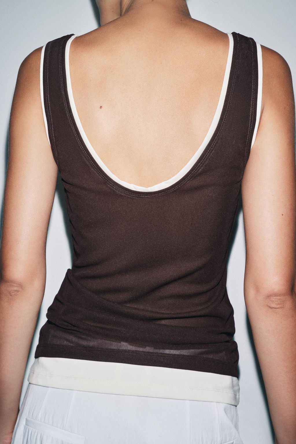 DOUBLE STRAP T-SHIRT - Zara фото 9