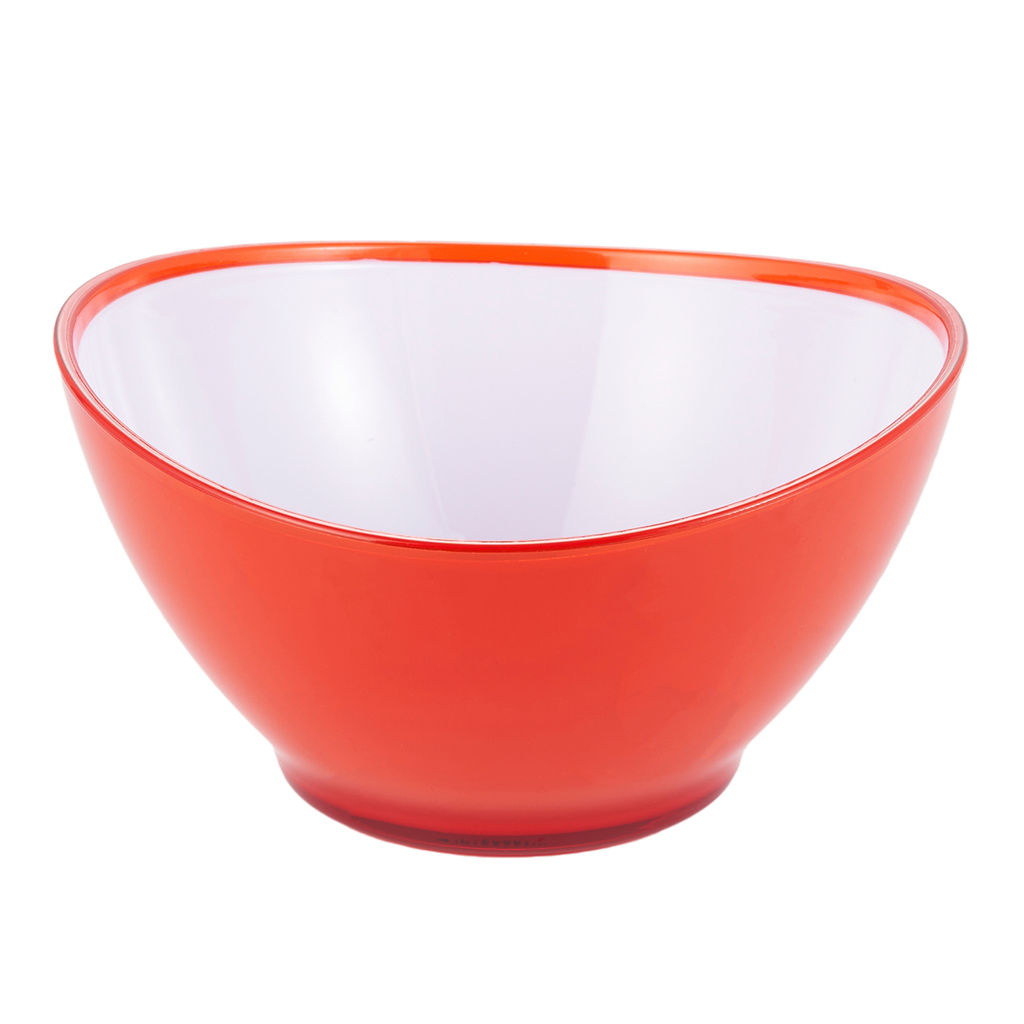 9473 GIPFEL Салатница LUMINO круглая 13х7см с двойными стенками. Материал: пластик. Цвет: красный  фото 2