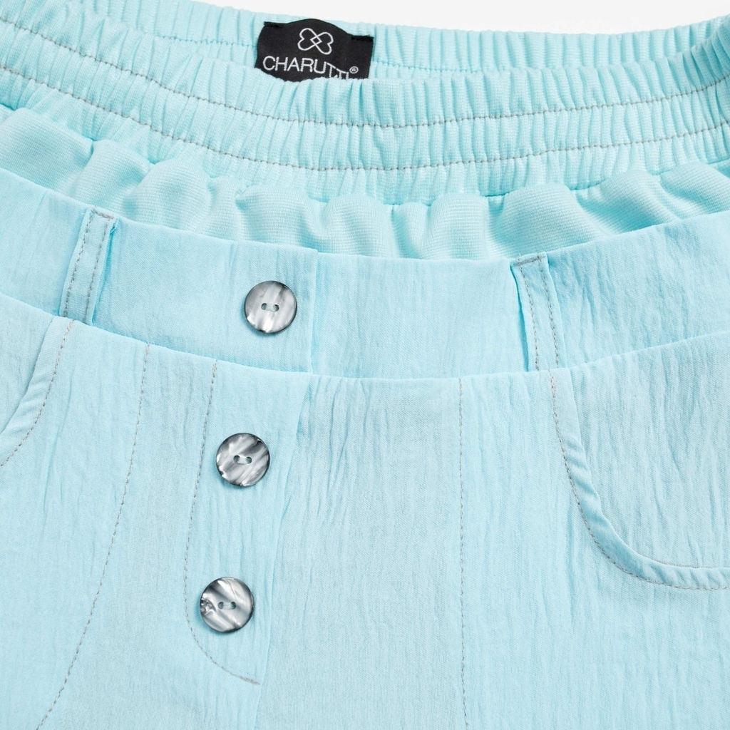 Брюки с двойным поясом Раскованный шик (лазурные) - Charutti фото 12