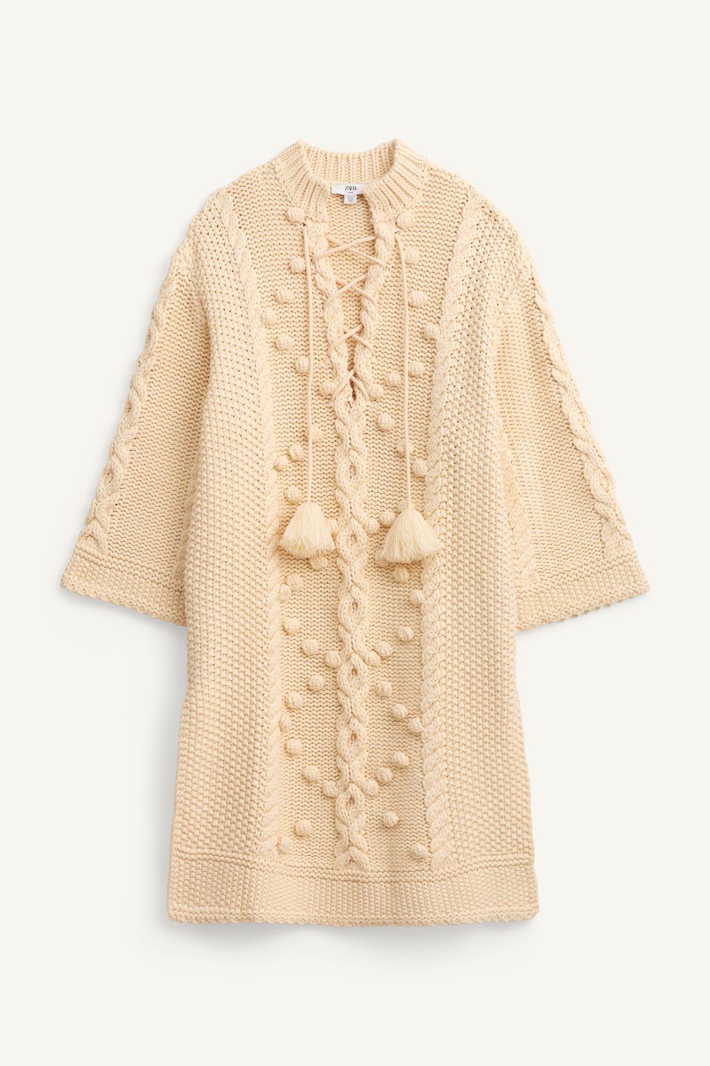 LIMITED EDITION LACE-UP KNIT PONCHO - Zara фото 6