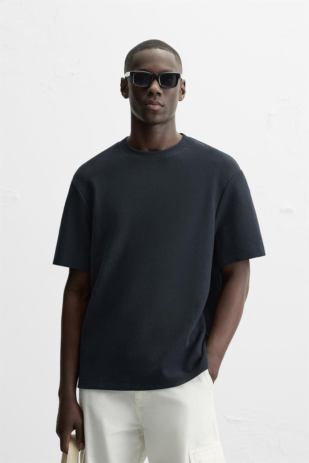 COMPACT PIQUE T-SHIRT - Zara фото 10