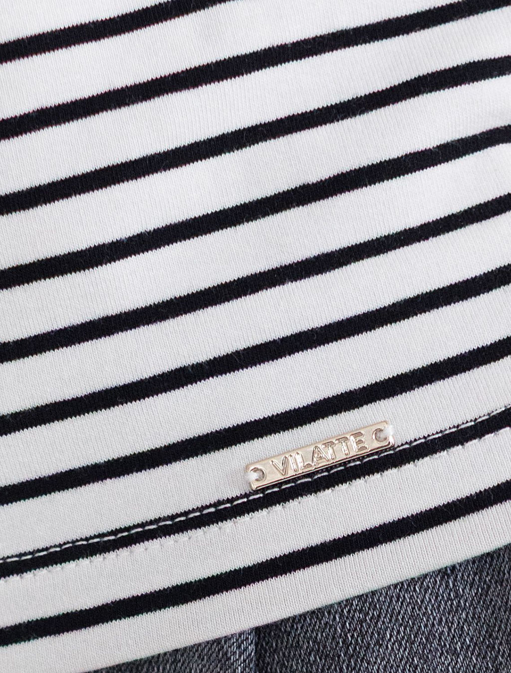 Топ в полоску из премиального хлопка с эластаном