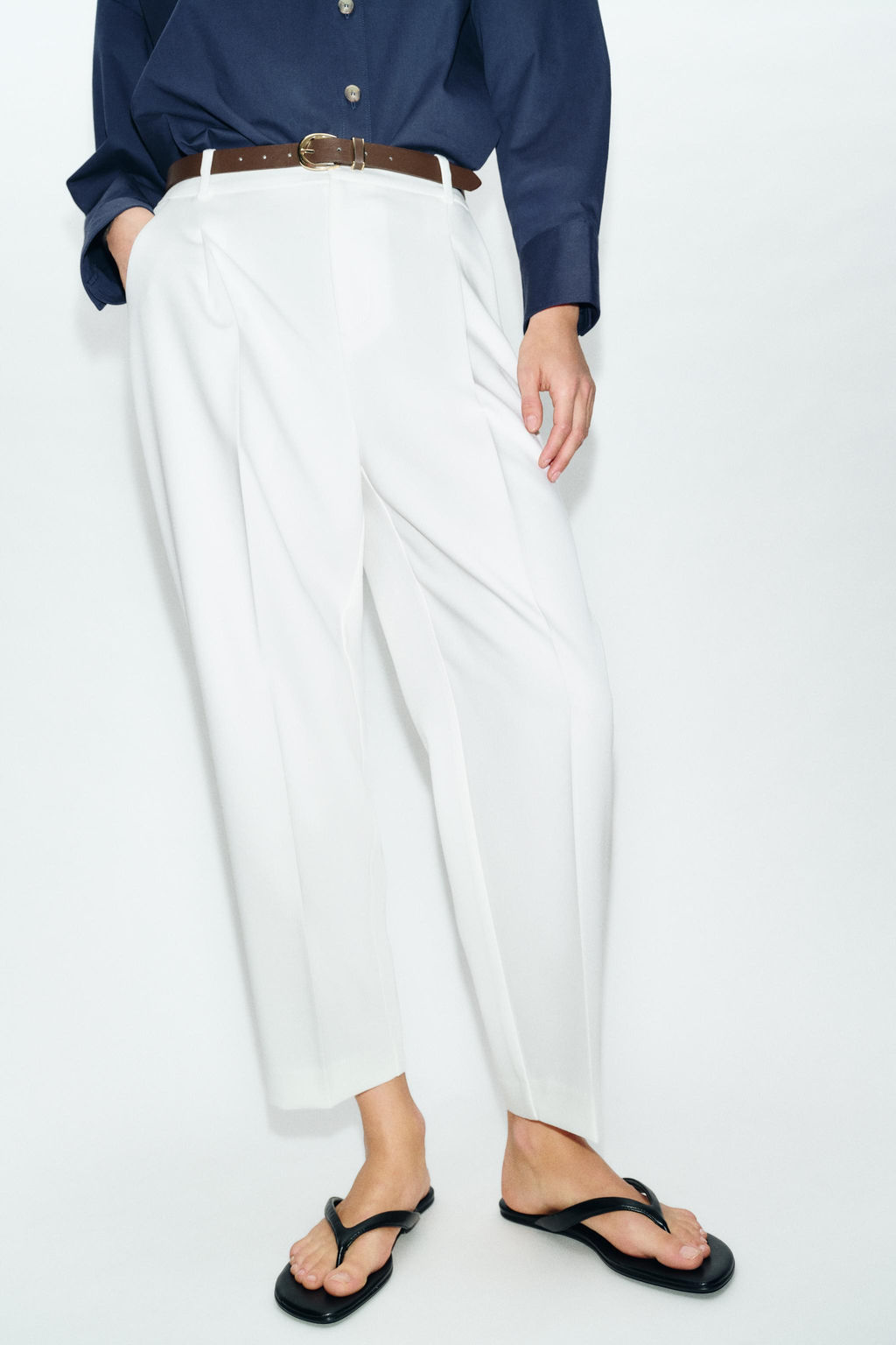 DARTED TROUSERS WITH BELT - Zara фото 20