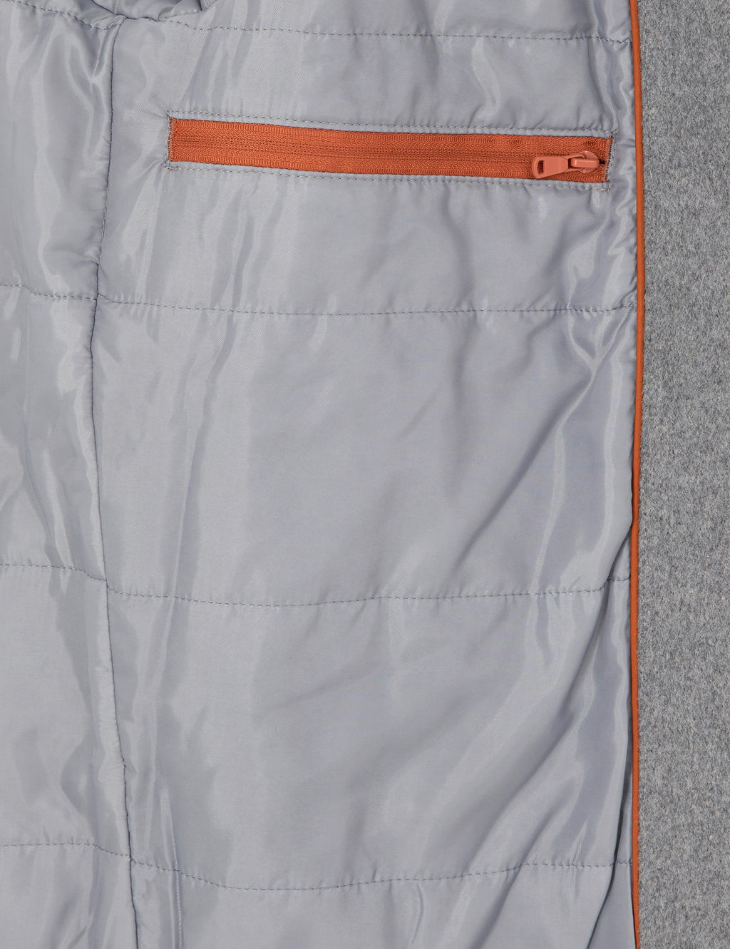 Gri Y_n Kar___ml_ Regular Fit Ka_e Mont