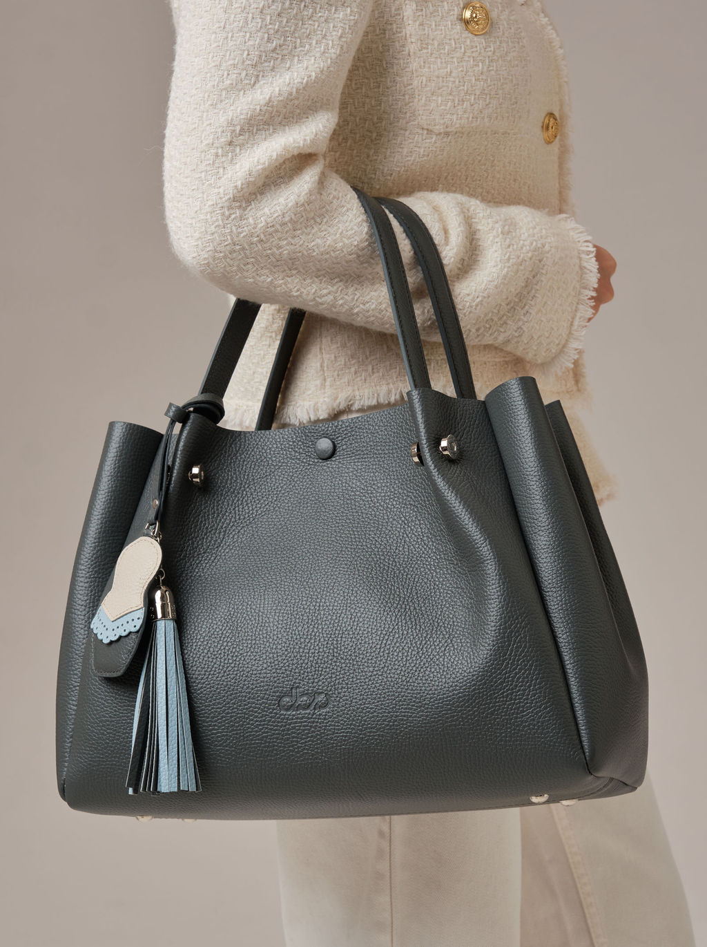 Кожаная сумка Vasilisa DBR 31210 мышиный  фото 4