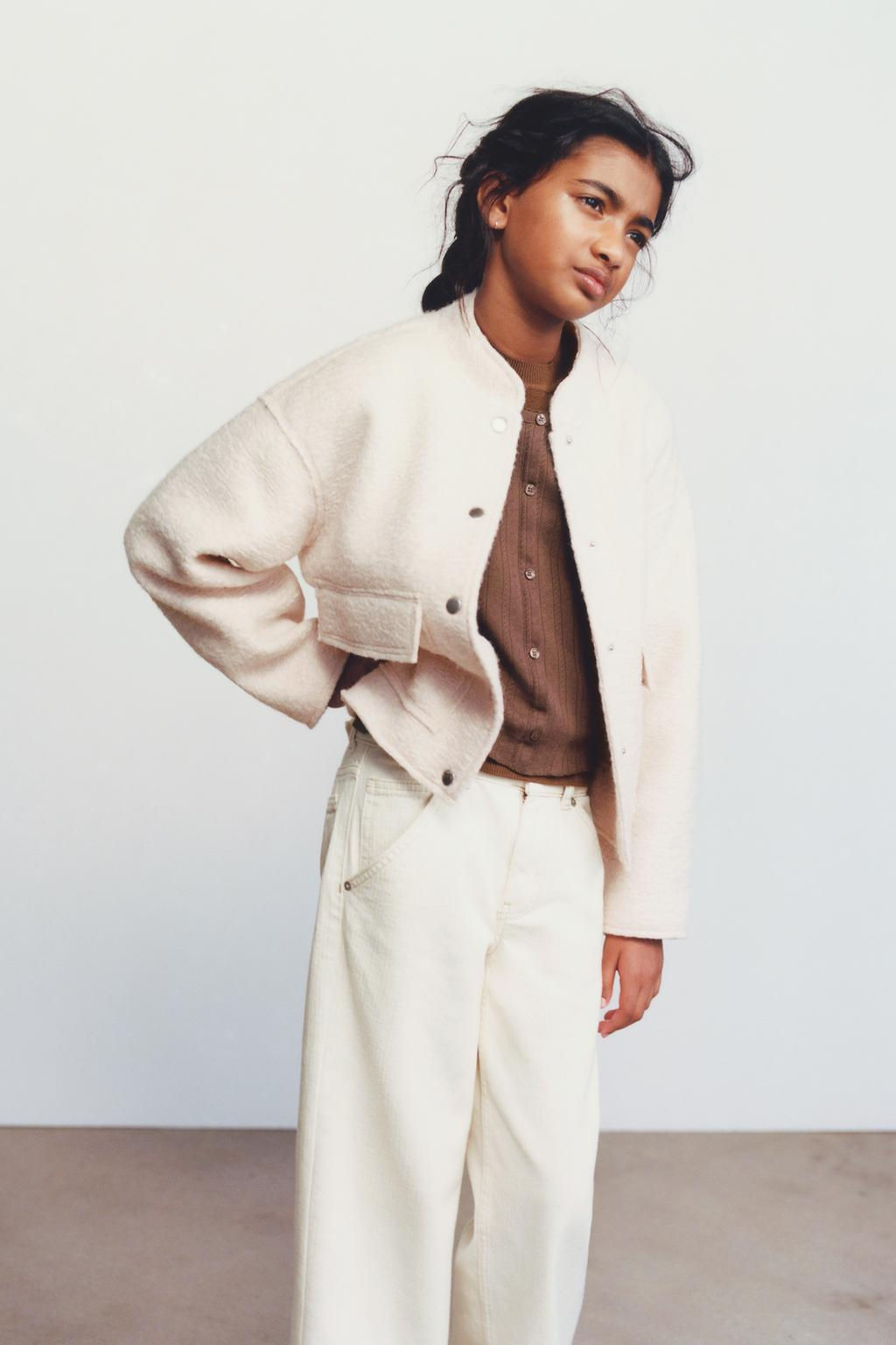 BOUCLE BOMBER JACKET WITH POCKETS - Zara фото 2