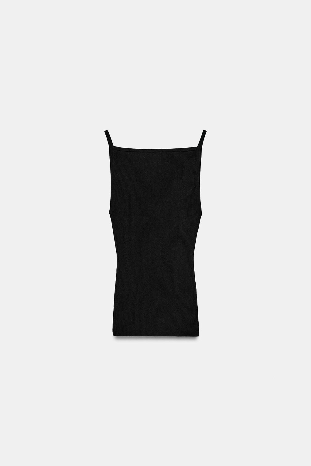 TOP HALTER PUNTO RIB / Negro - Zara фото 8
